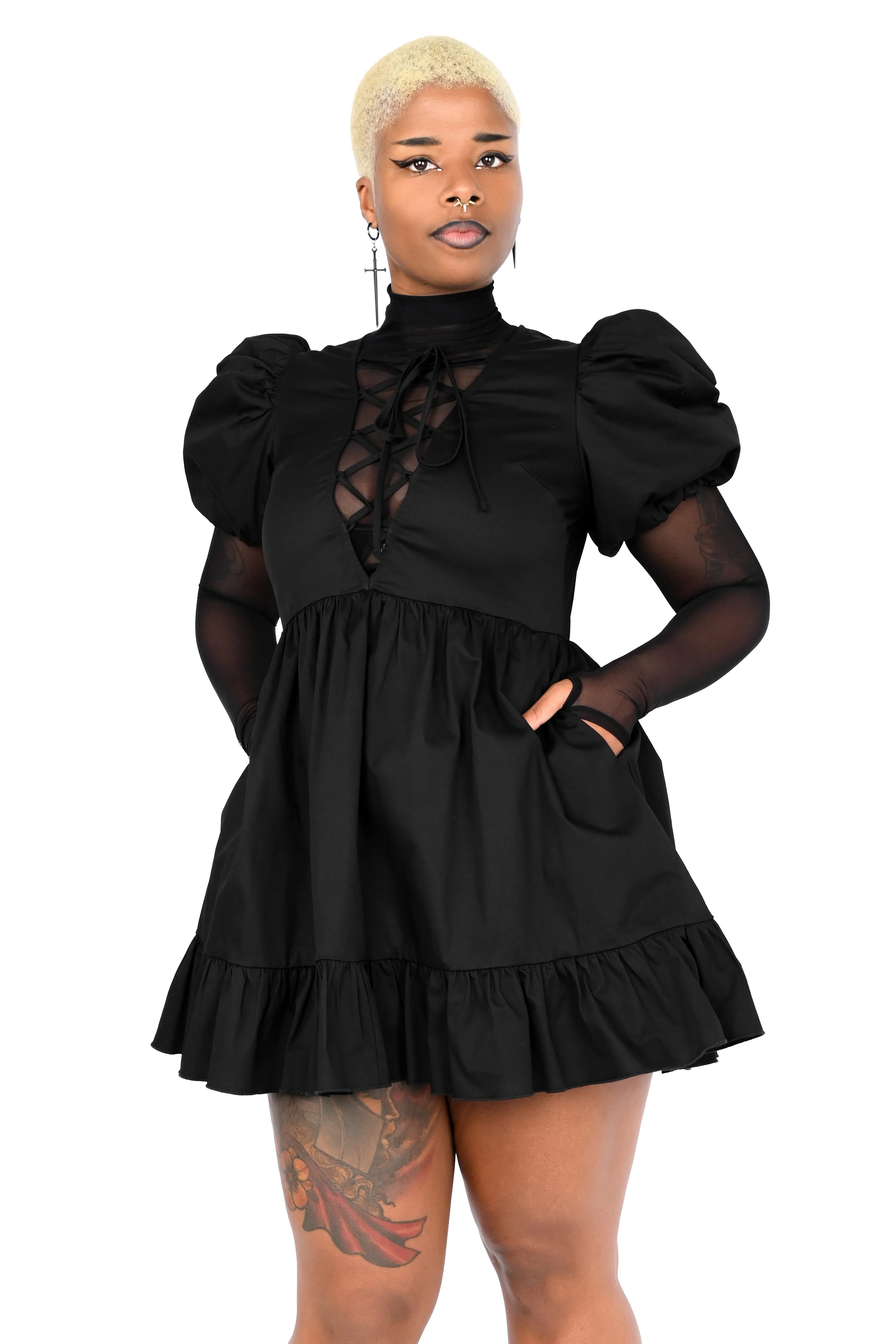 Abby Puff Sleeve Dress - No Restock! - Image 3