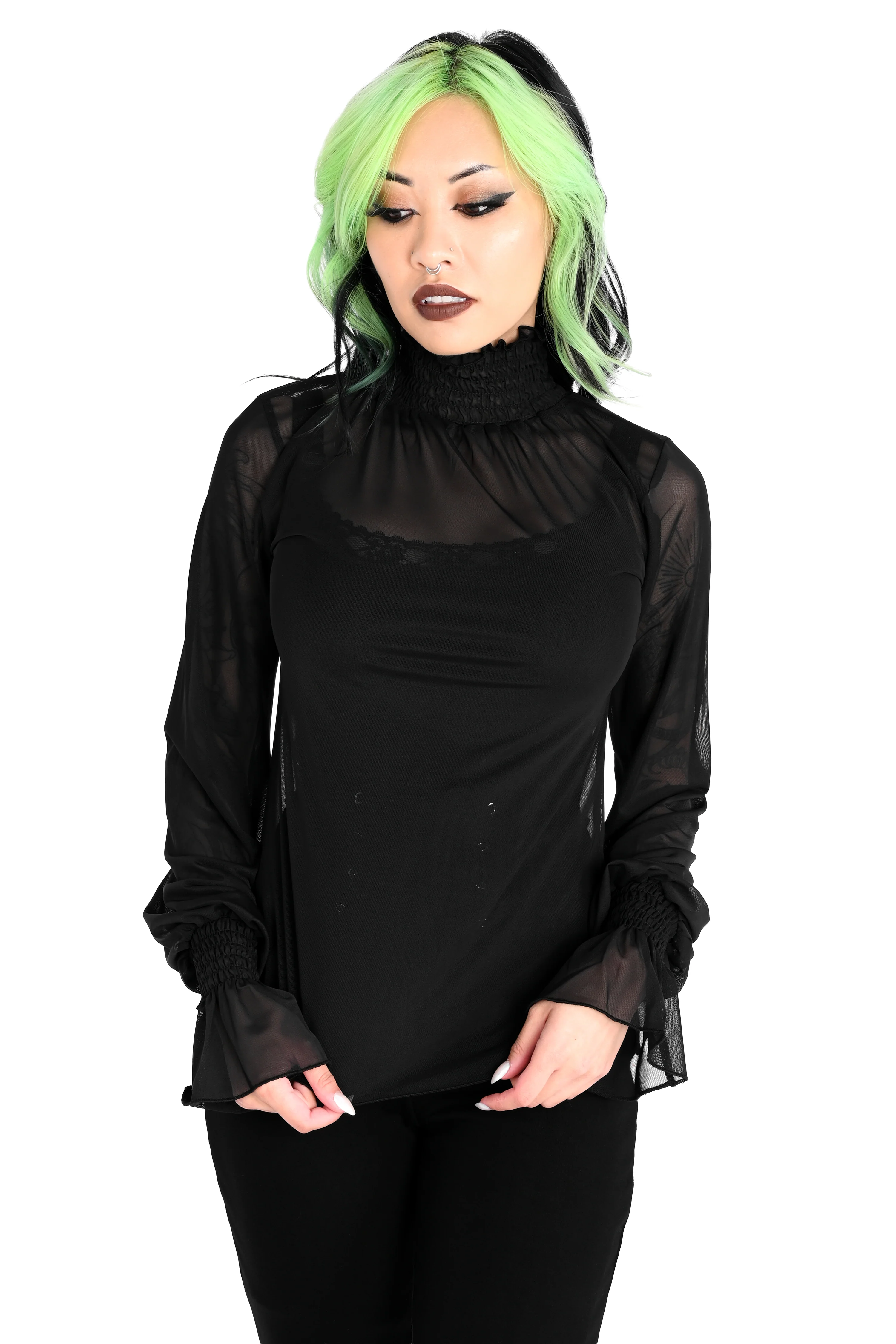 Andrea Mesh Long Sleeve Top - Image 2