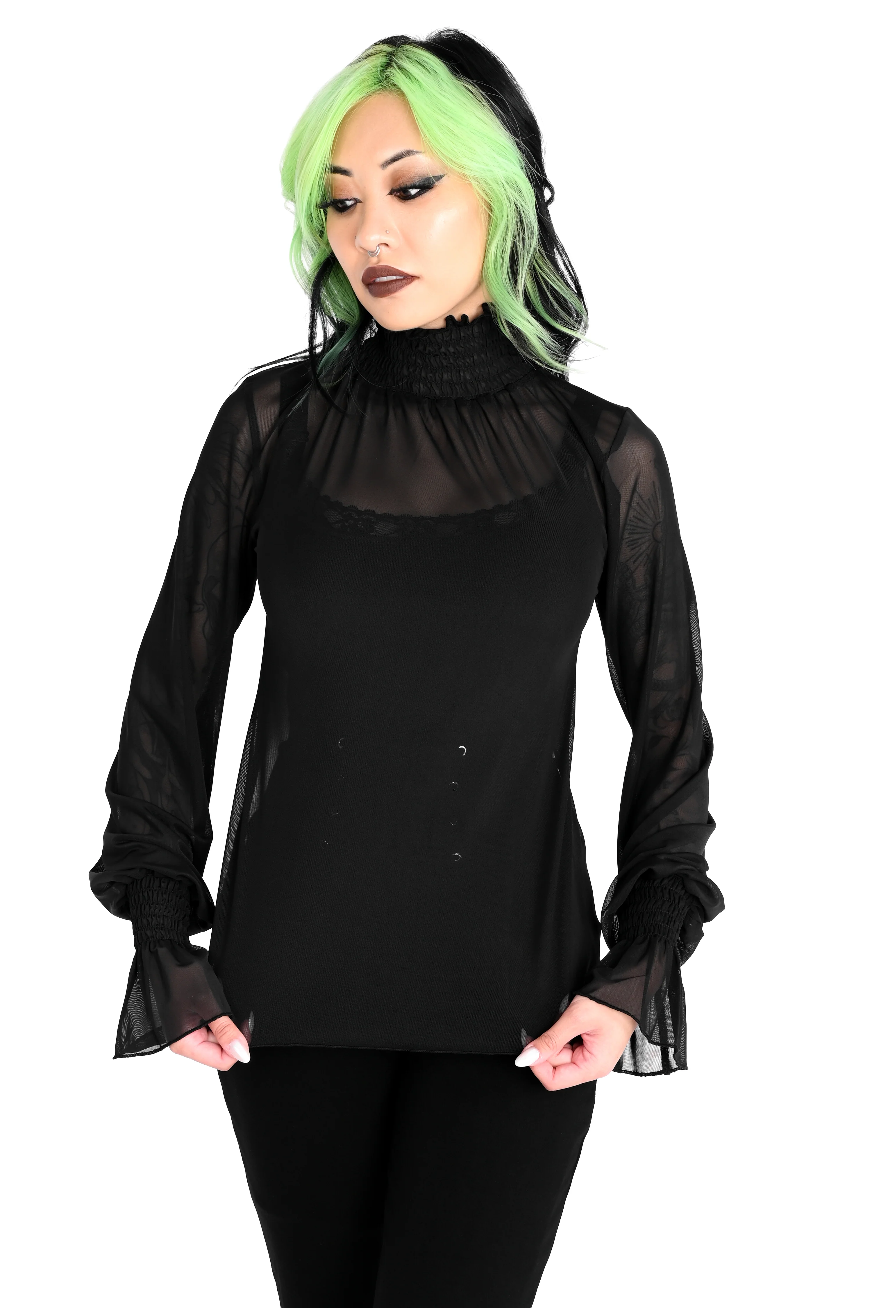 Andrea Mesh Long Sleeve Top - Image 4