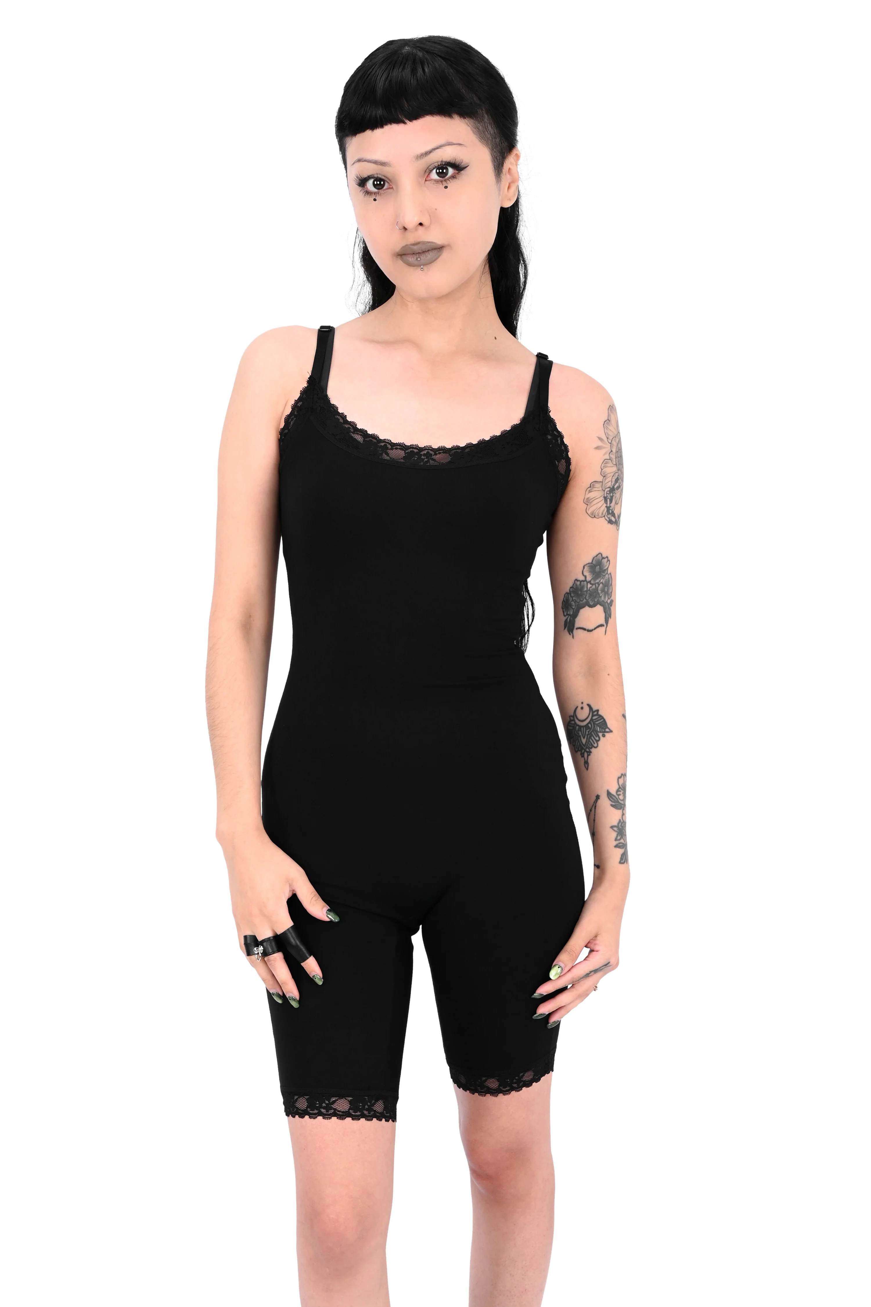 Biker Cami Lace Bodysuit