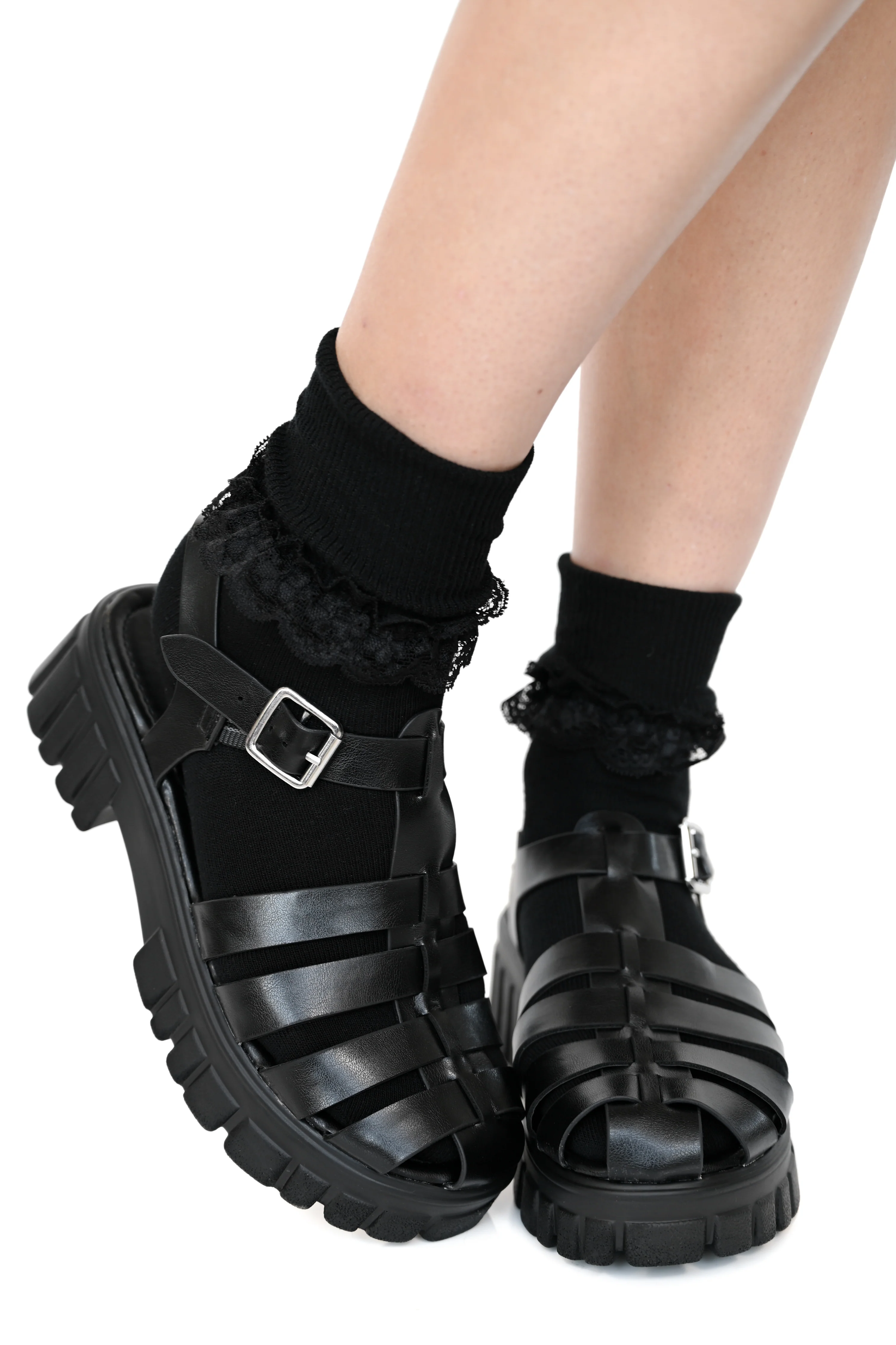 Black Lace Bobby Socks - Image 5
