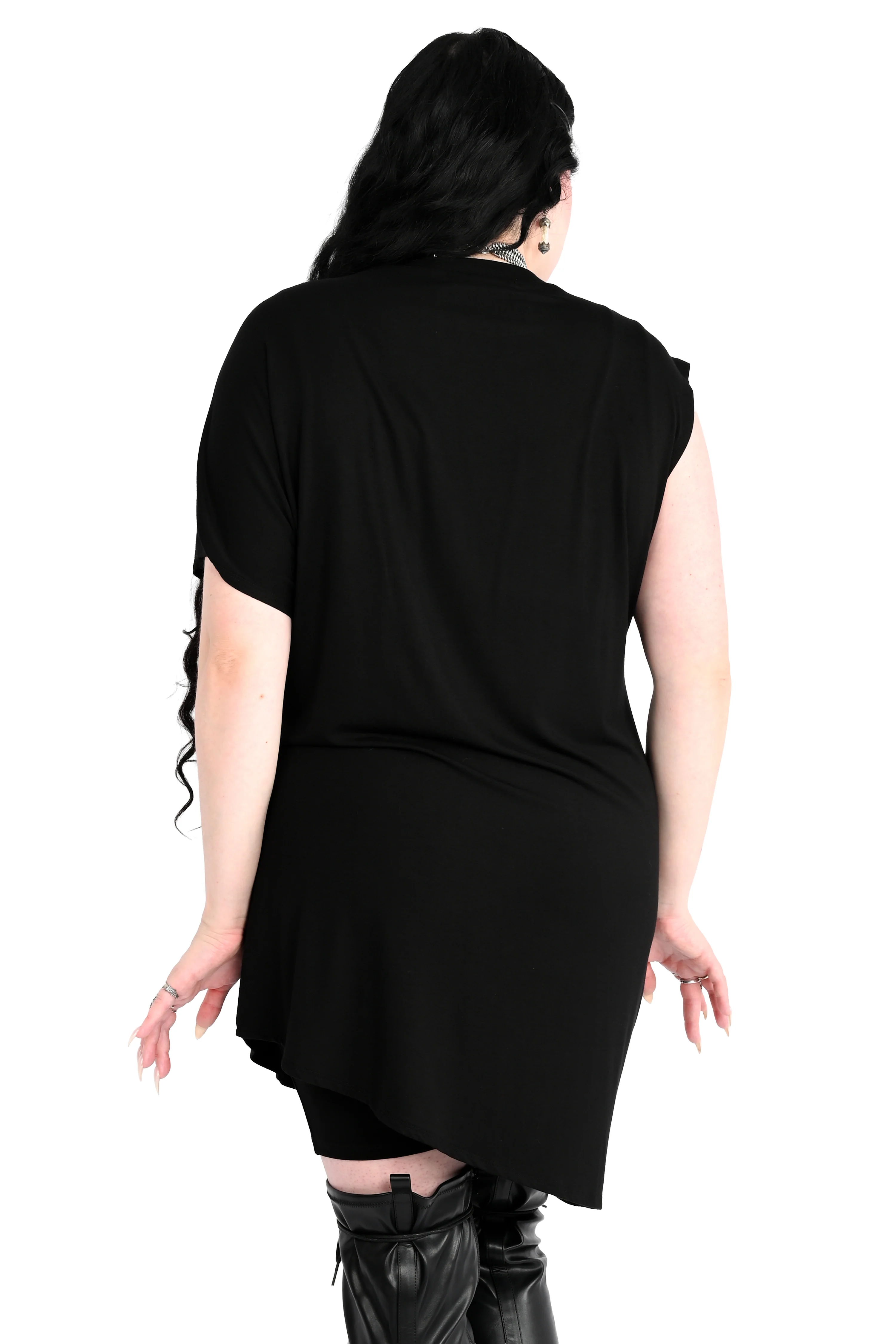 Black No.1 Asymmetrical Tunic Top - Image 10