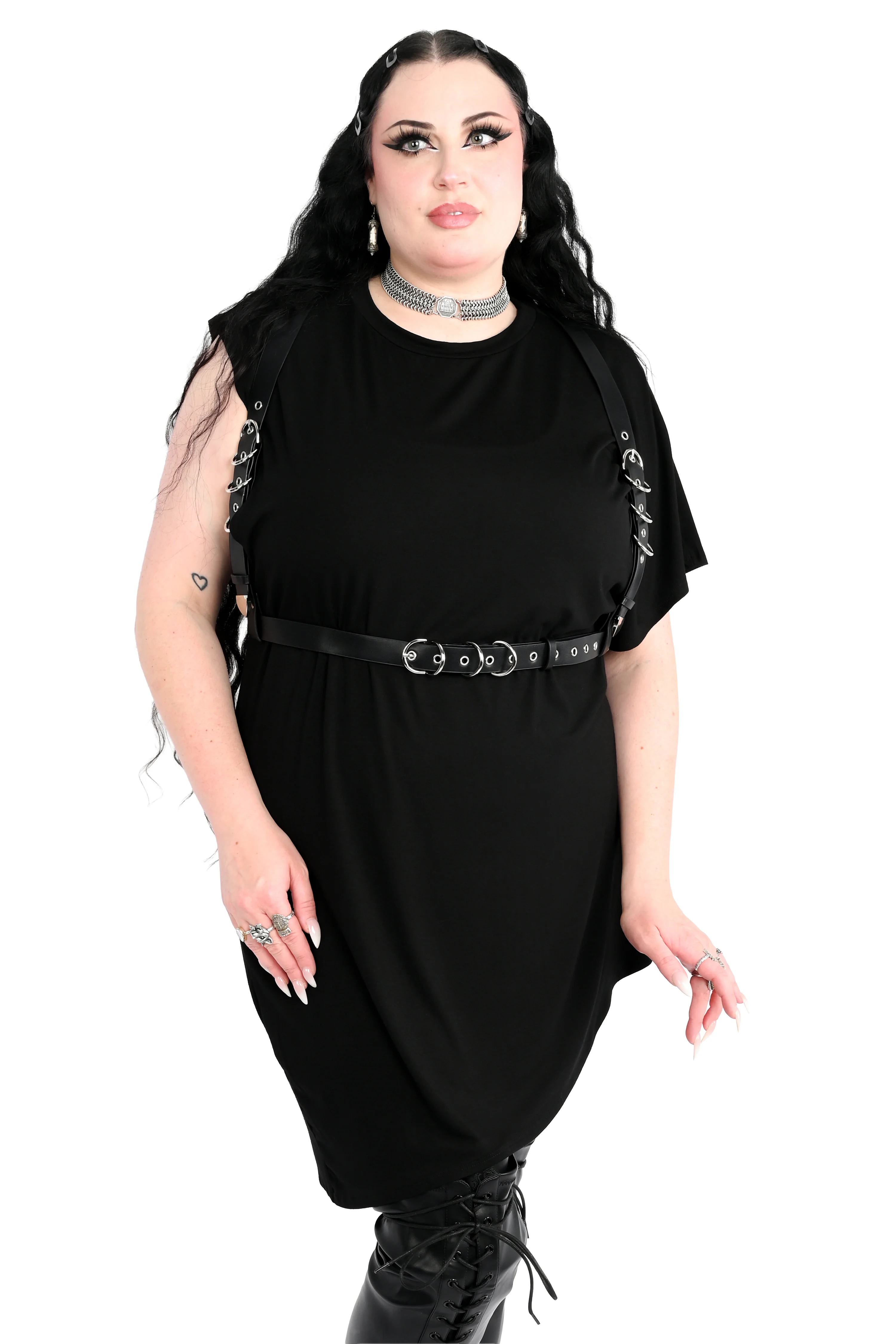 Black No.1 Asymmetrical Tunic Top - Image 5