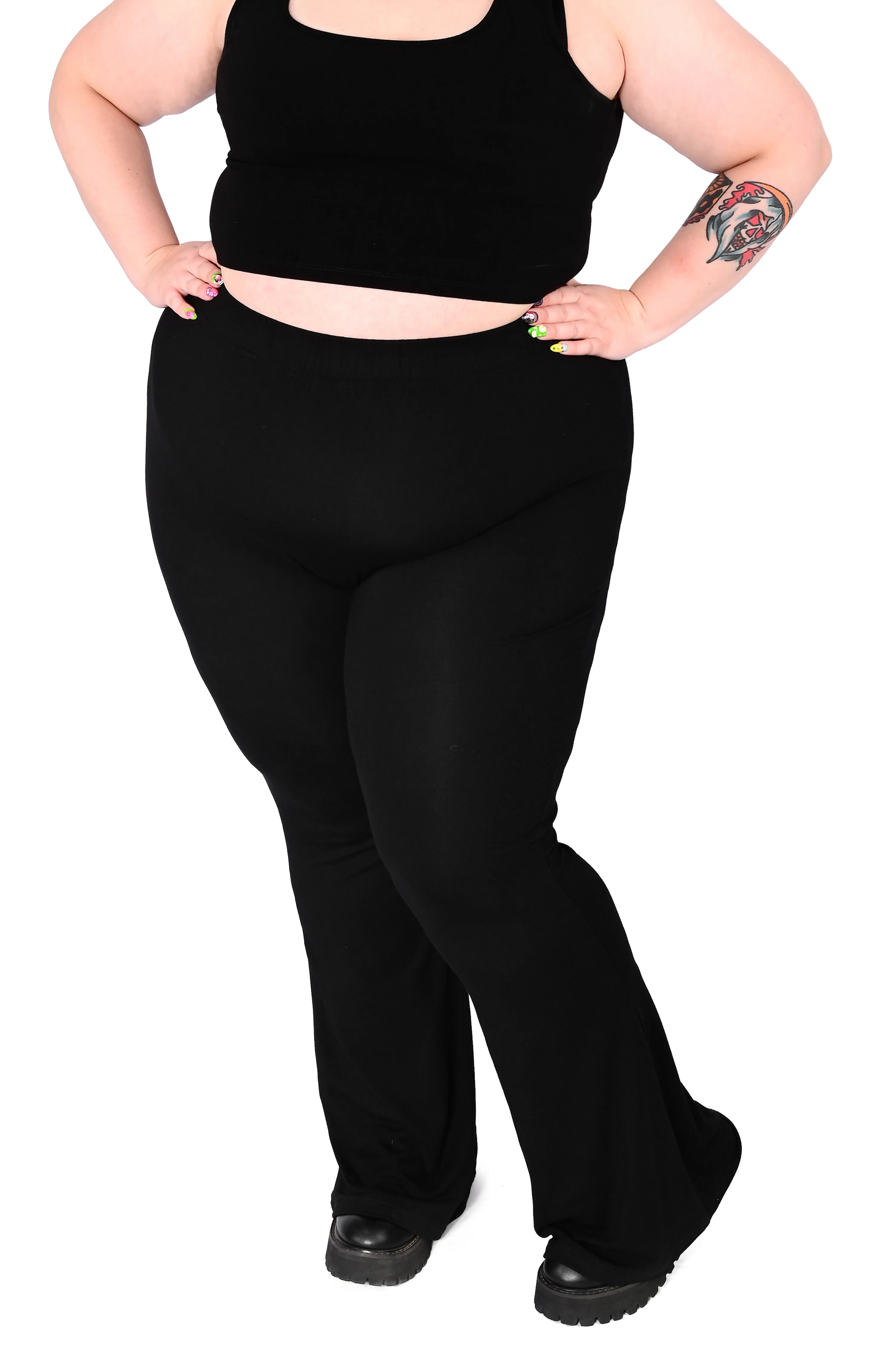 Black Seamless Flare Leggings 2.0
