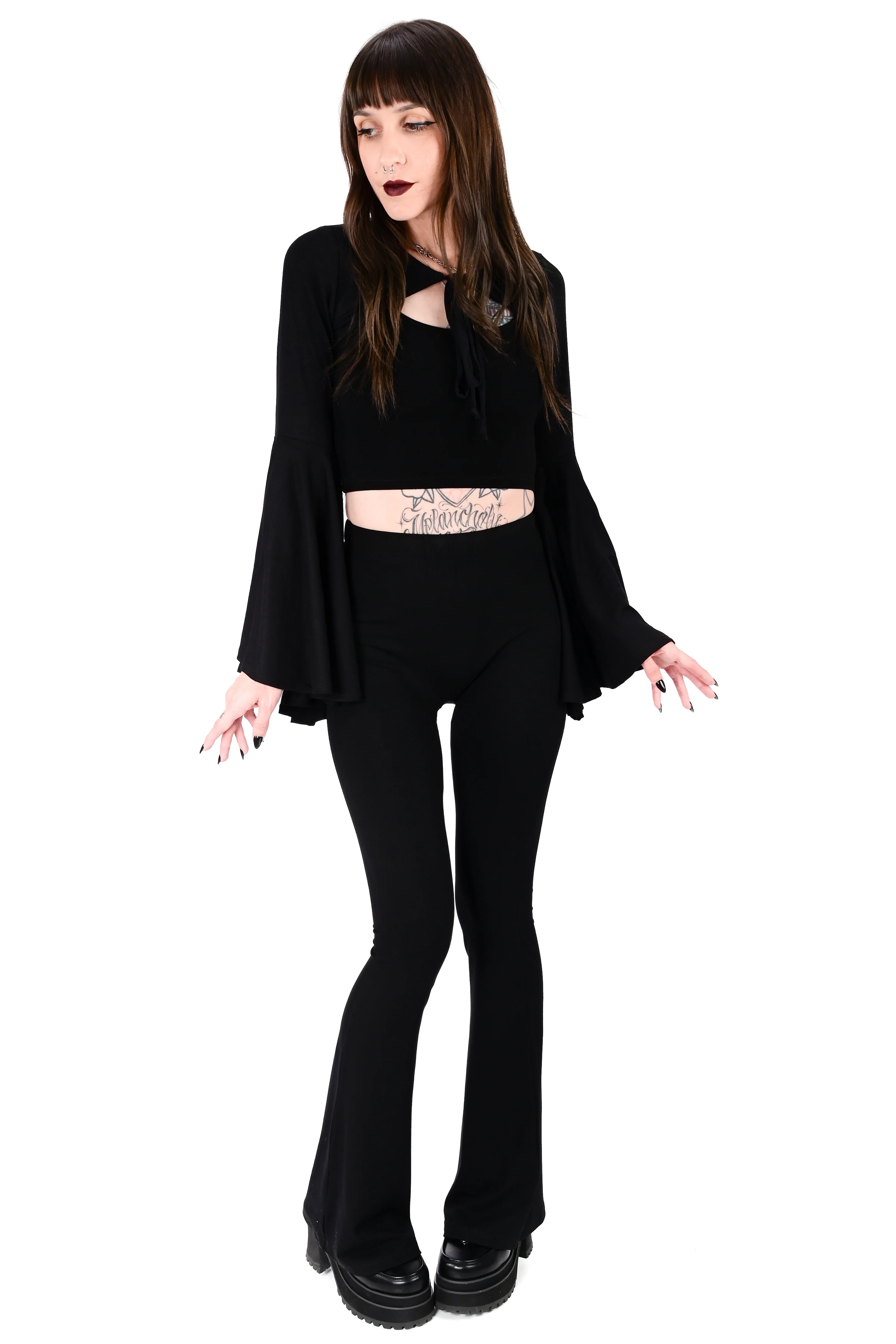 Black Seamless Flare Leggings 2.0 - Image 3