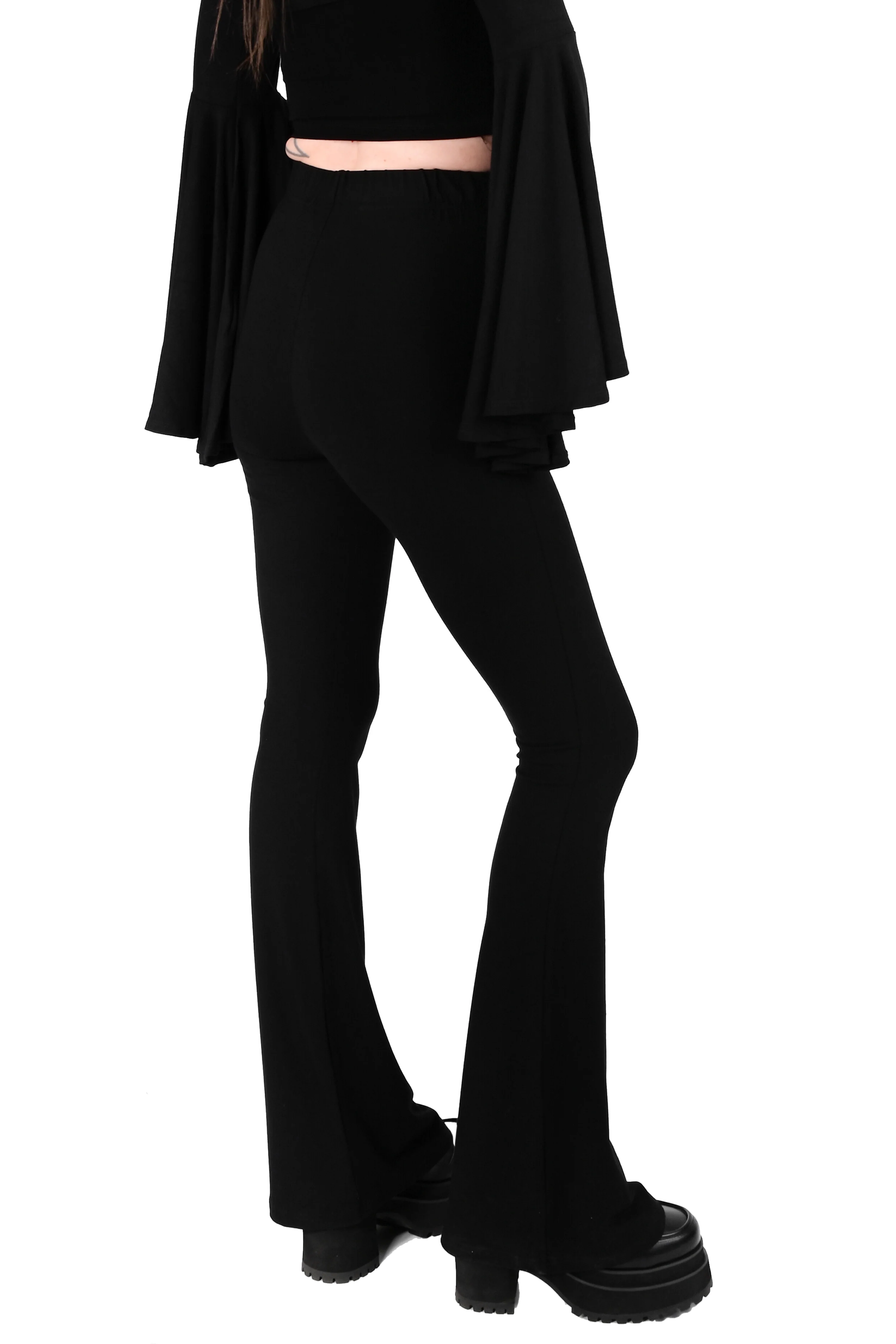 Black Seamless Flare Leggings 2.0 - Image 4