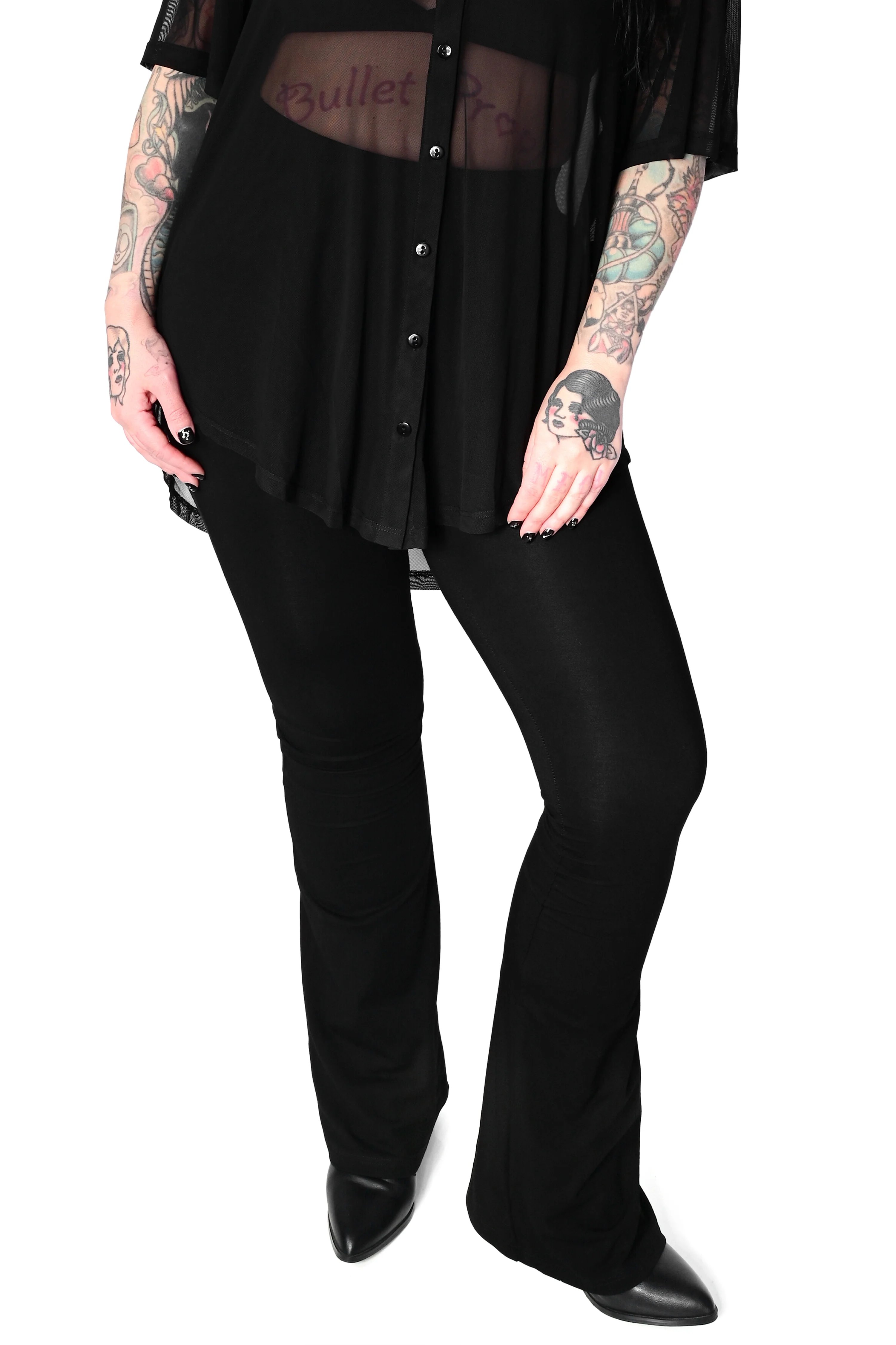 Black Seamless Flare Leggings 2.0 - Image 6