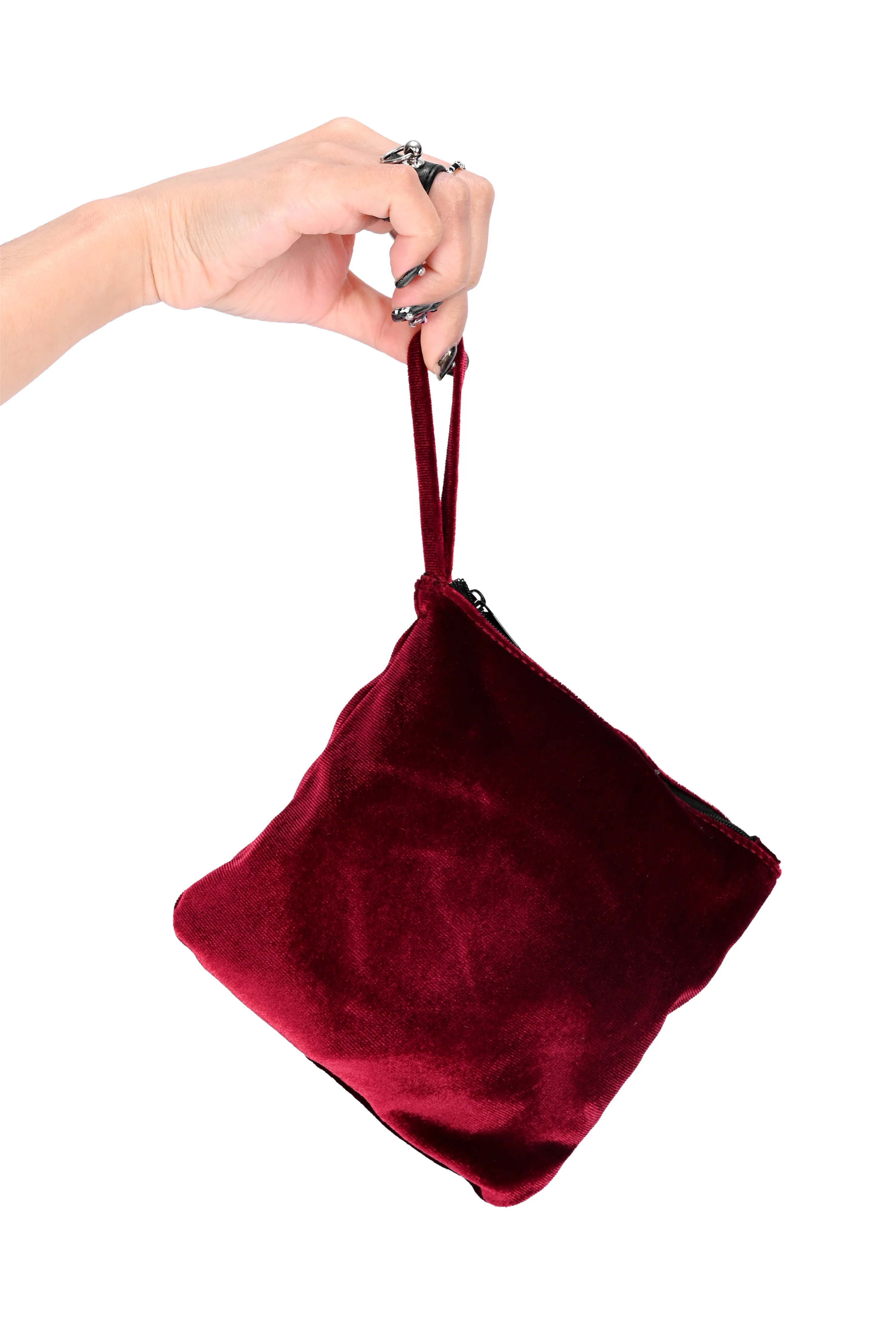 Burgundy Velvet Folding Flats - Image 2