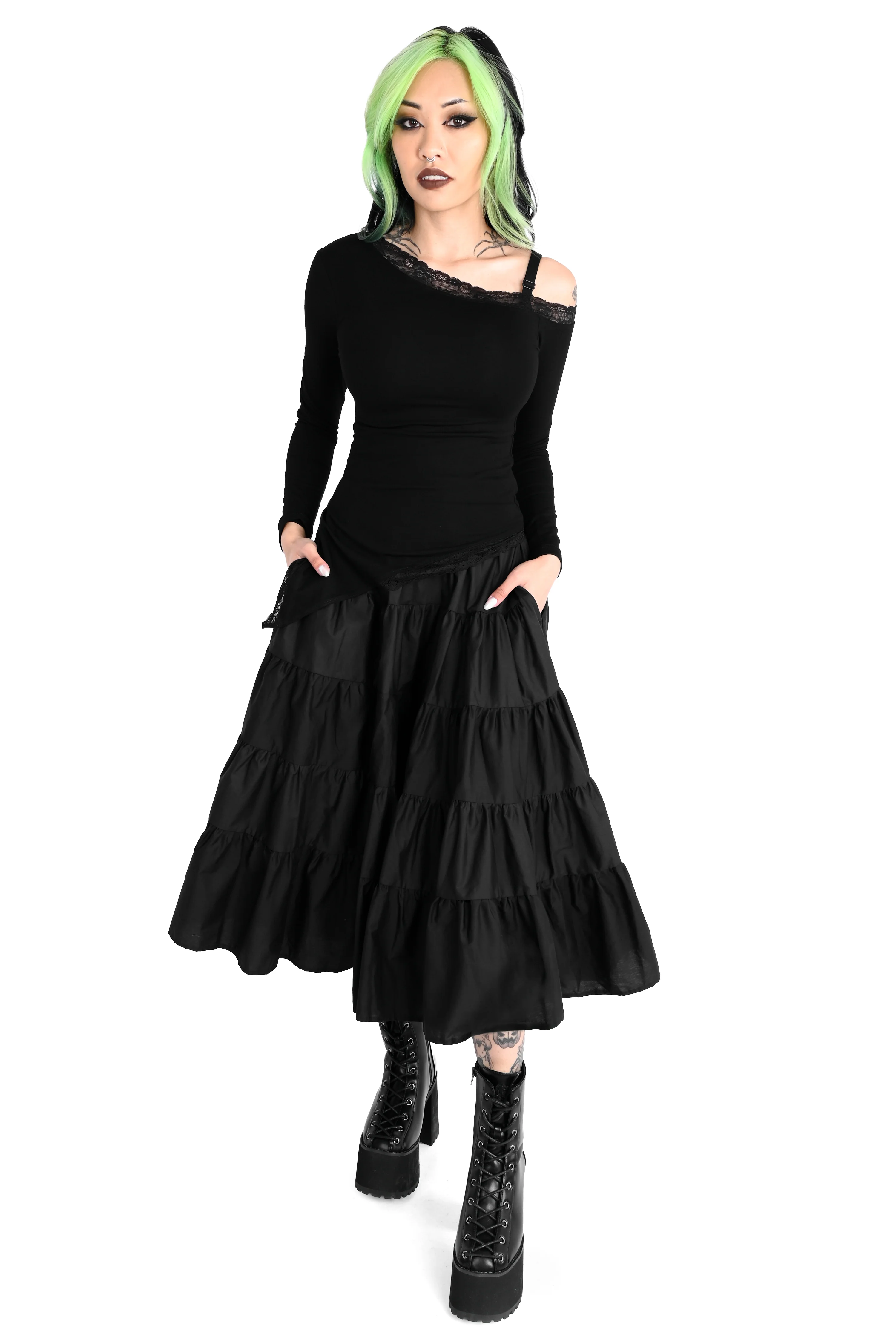 Off the Shoulder Long Sleeve Top - Image 11