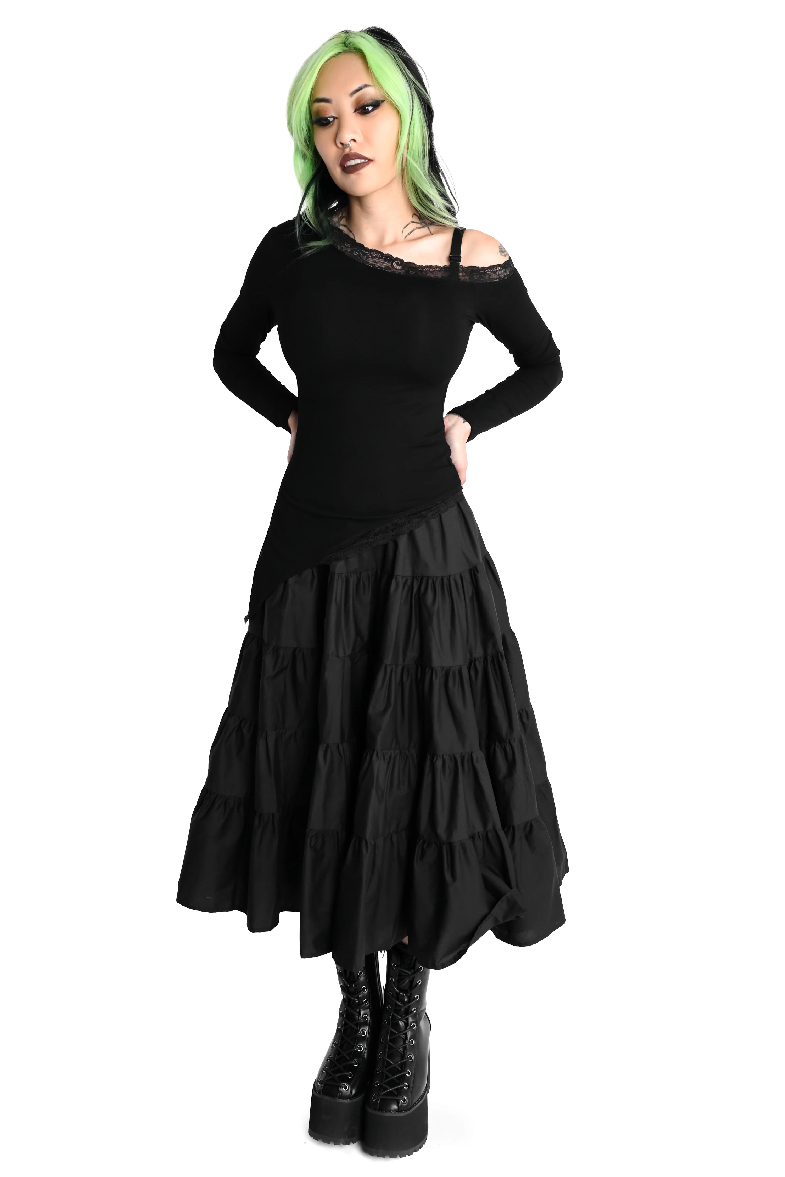 Off the Shoulder Long Sleeve Top - Image 12