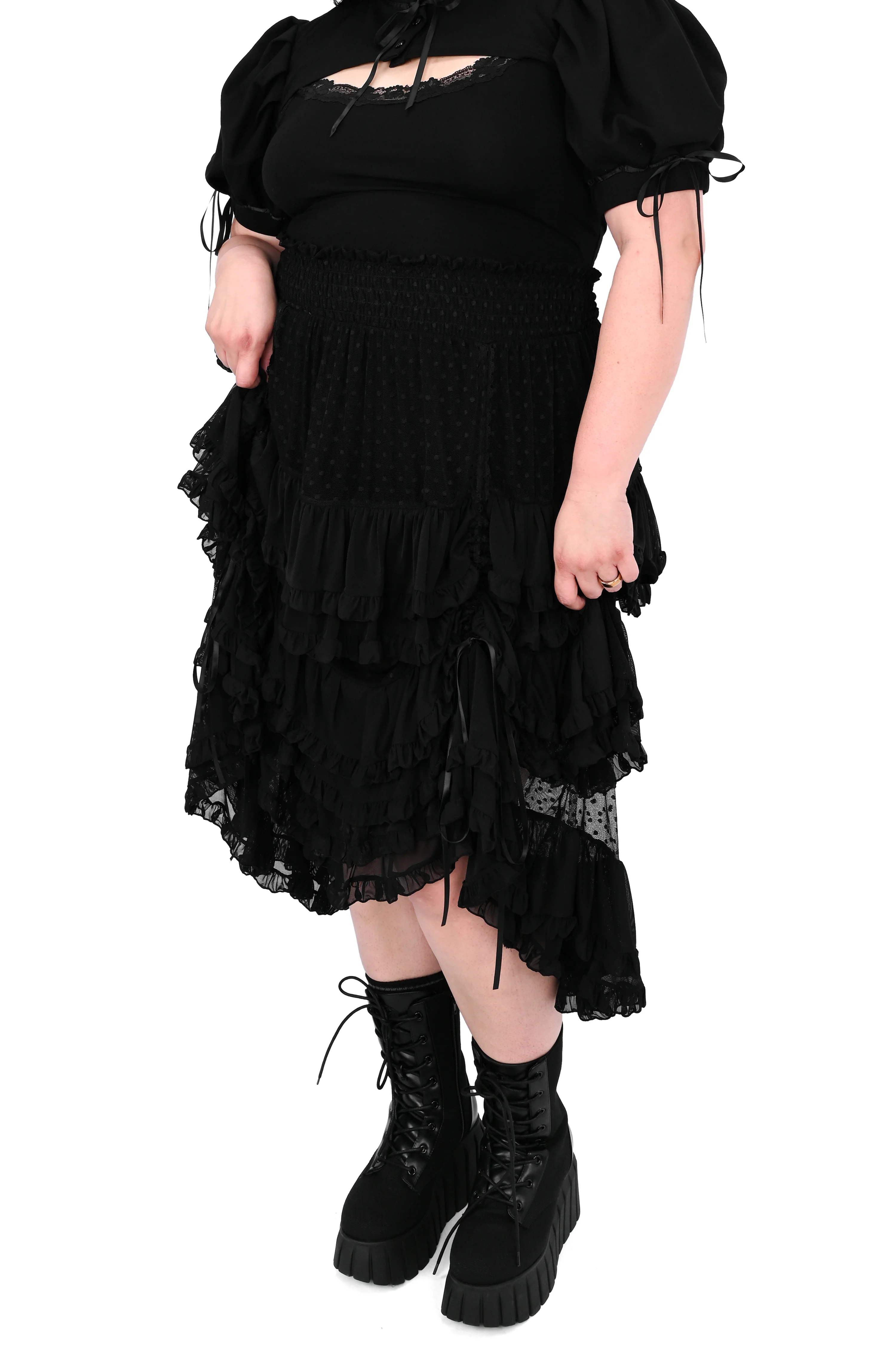 Lottie Mesh Ruffle Skirt - Image 3