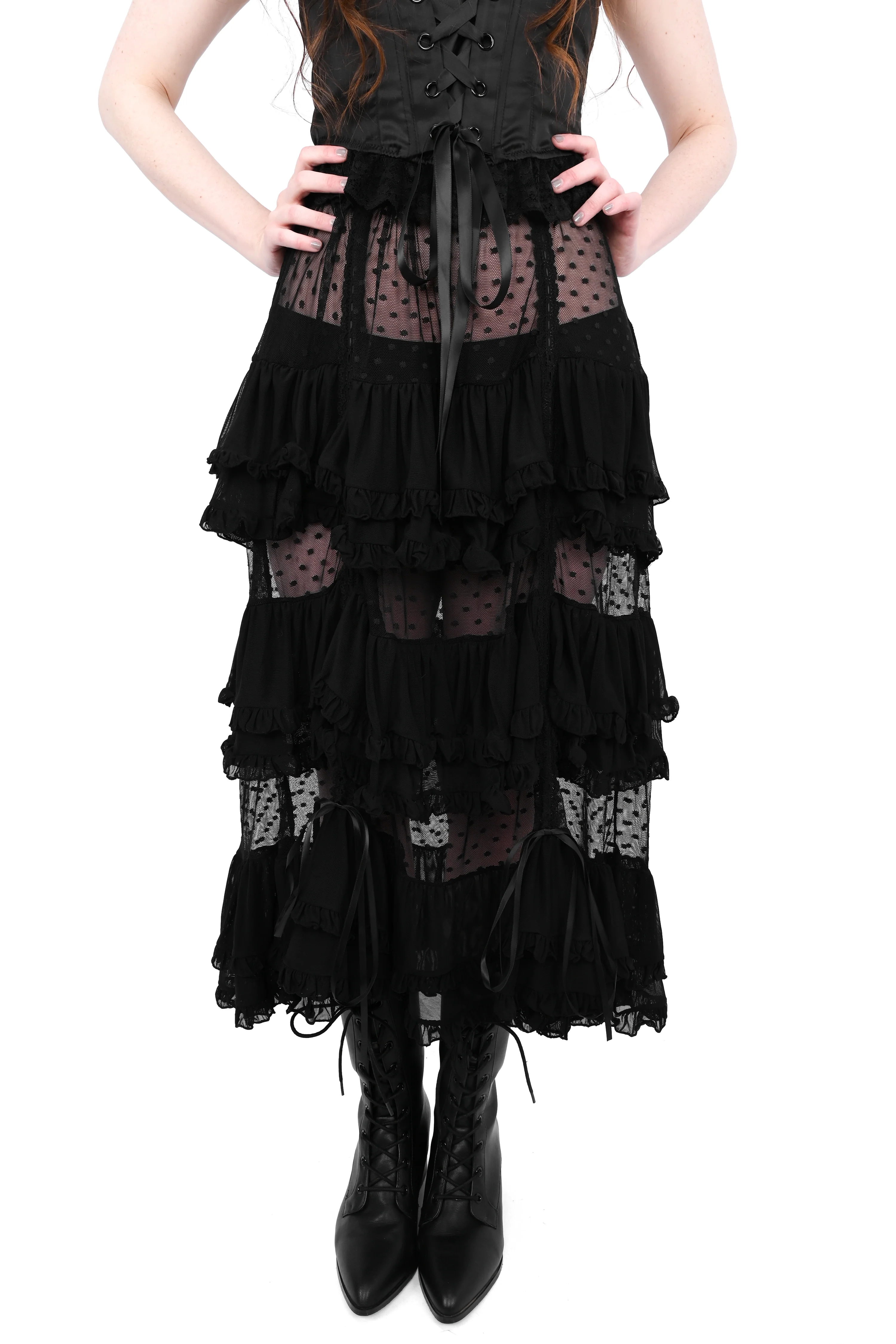 Lottie Mesh Ruffle Skirt - Image 7