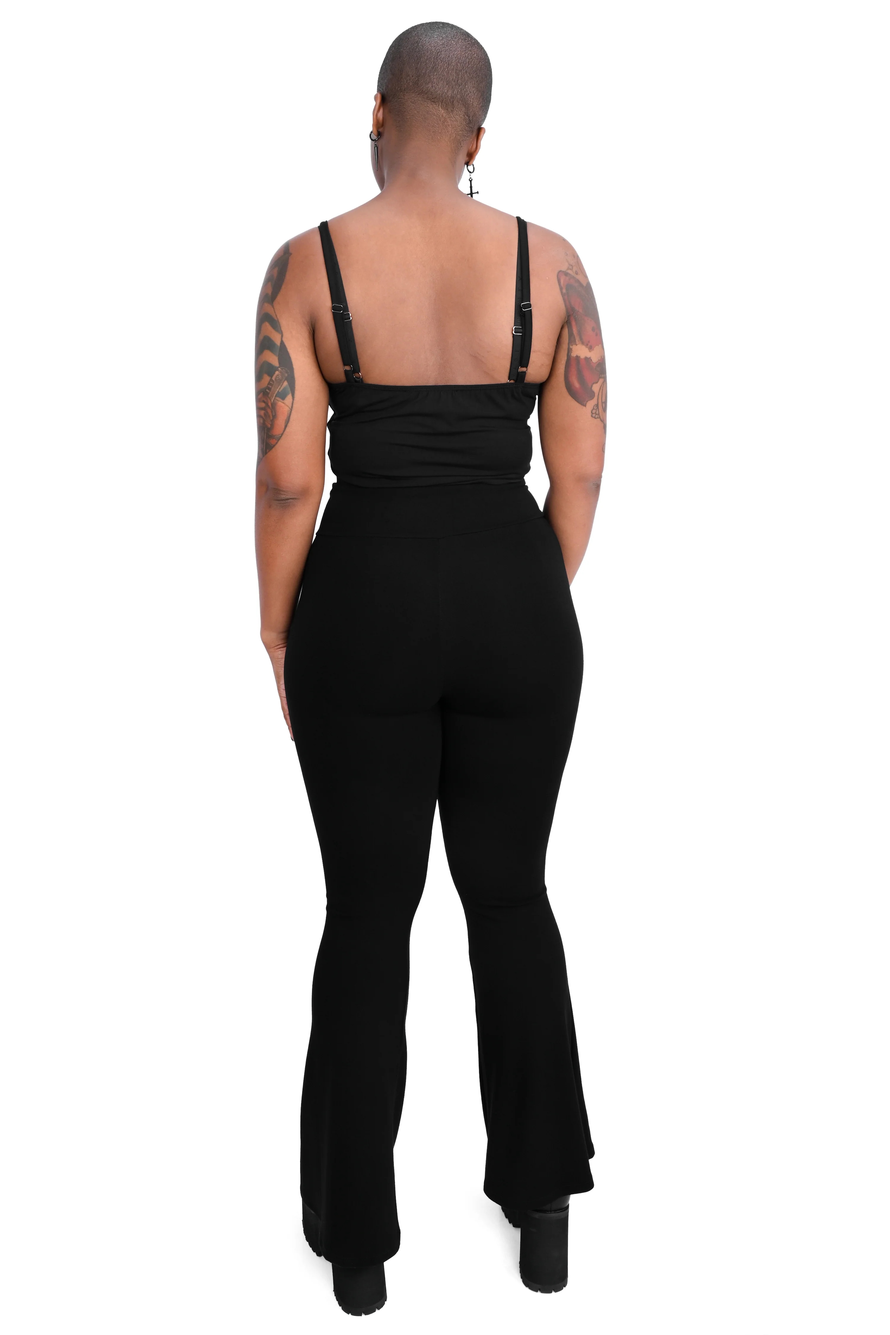 Flared Lace Up Leggings - Image 12
