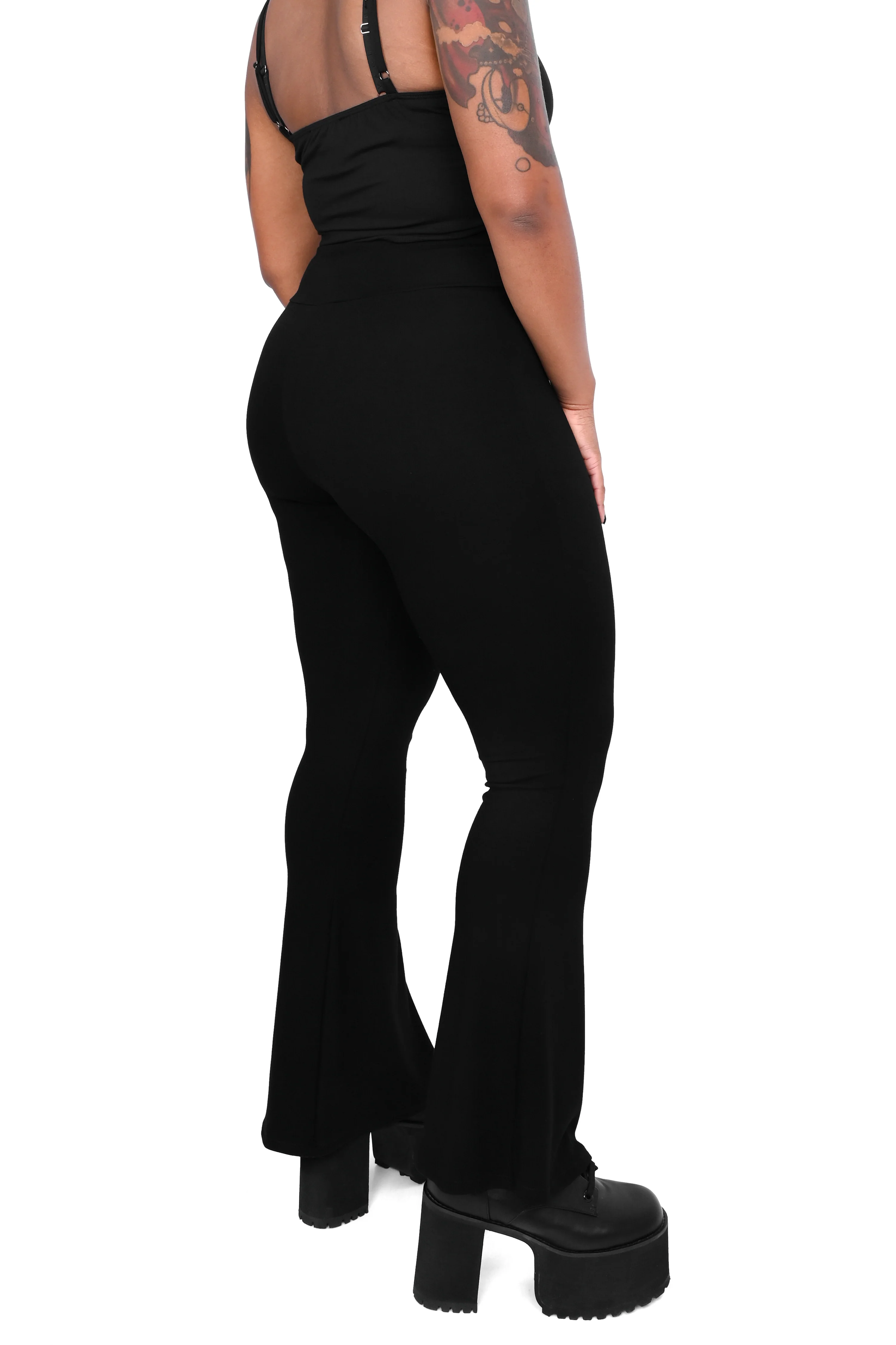 Flared Lace Up Leggings - Image 7
