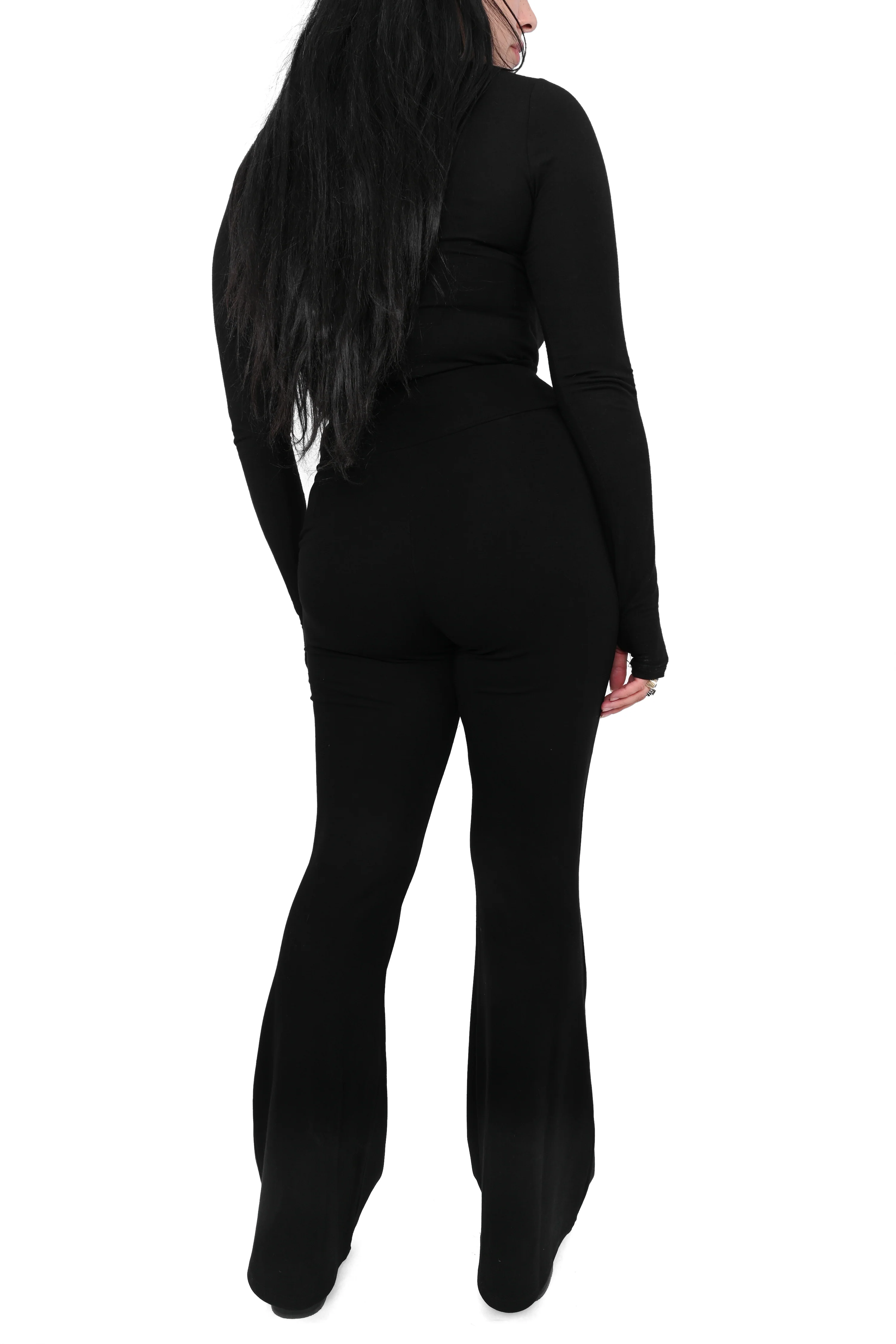 Flared Lace Up Leggings - Image 8