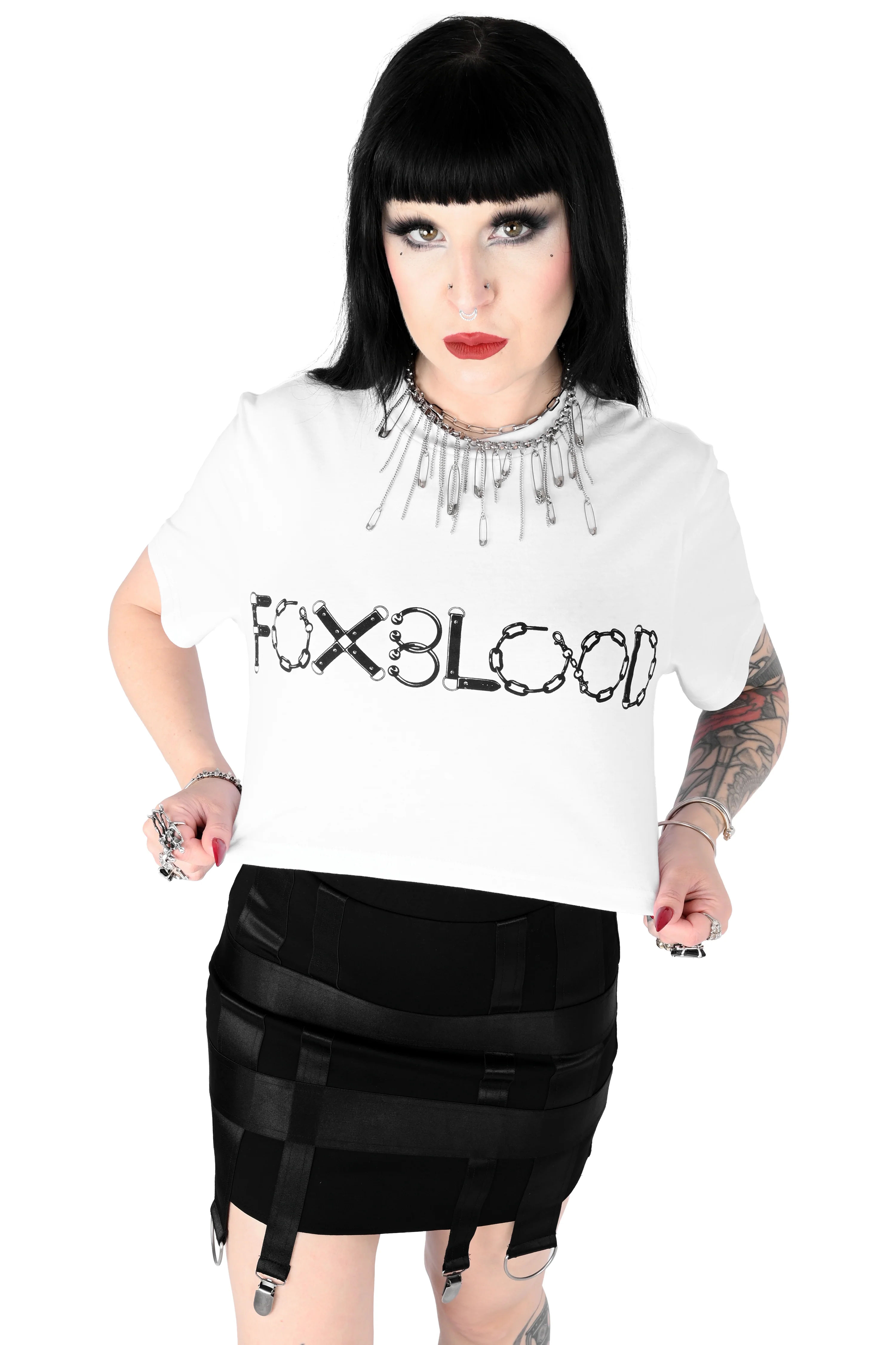 Foxblood Bondage Crop Tee - Image 3