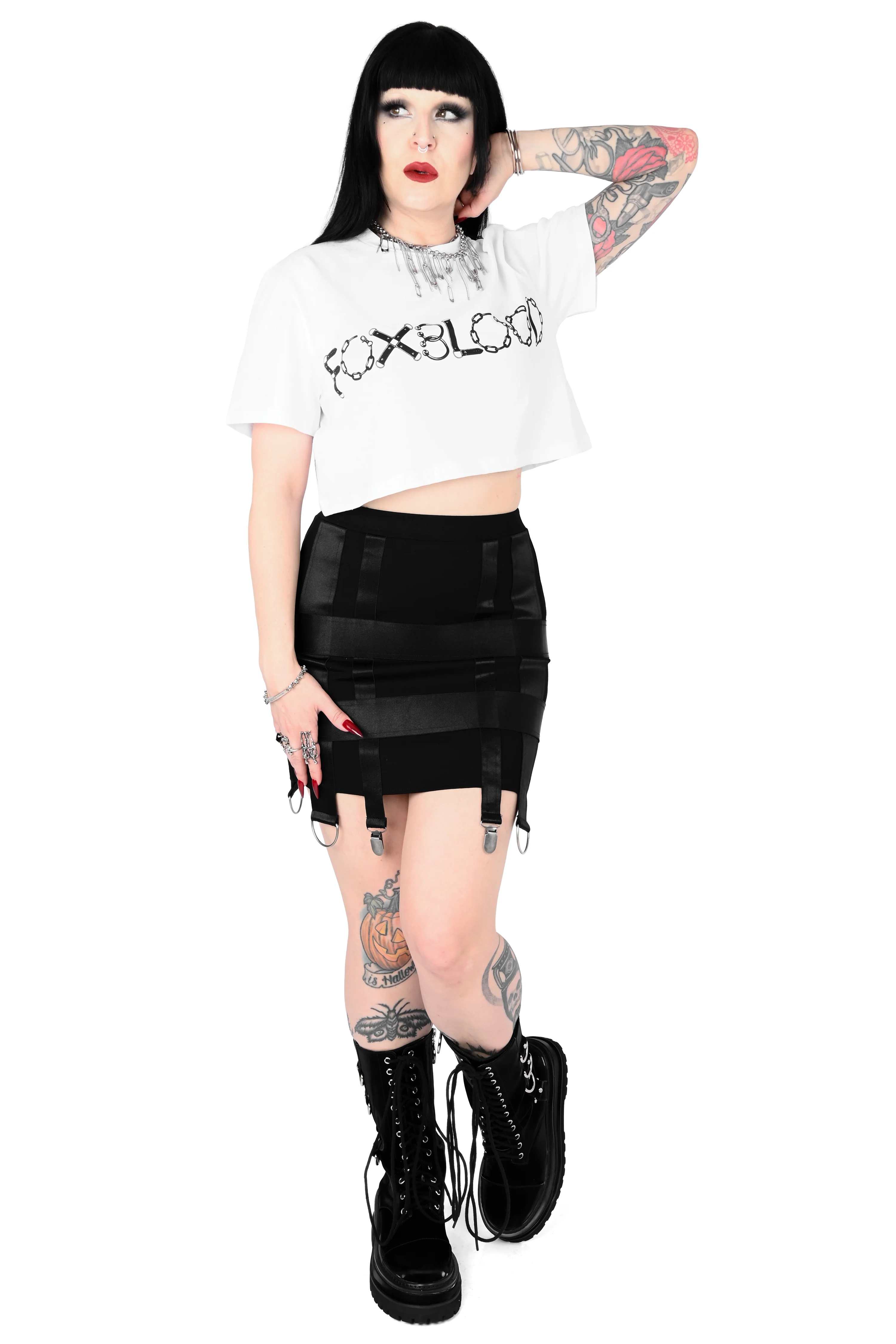 Foxblood Bondage Crop Tee - Image 5