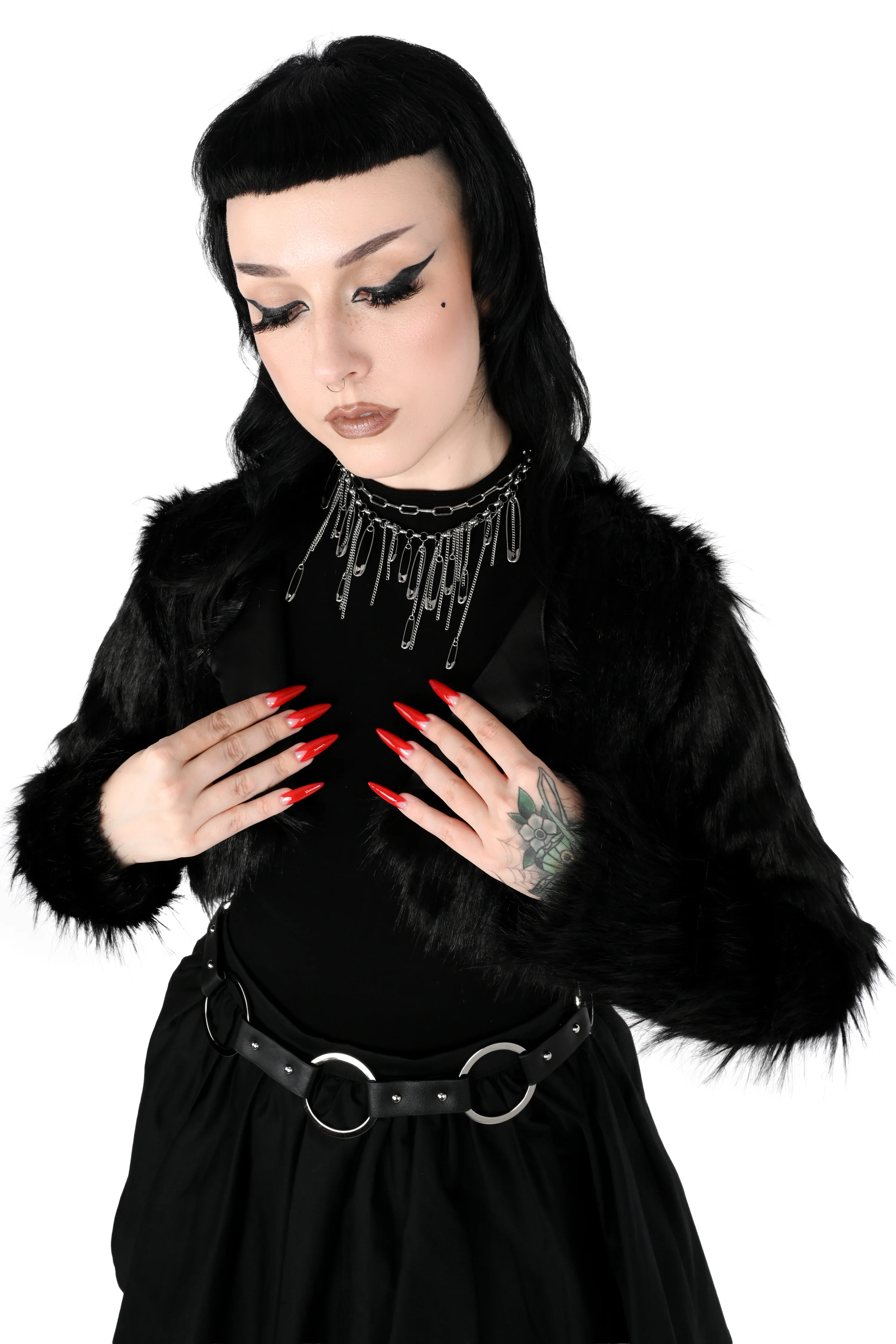 Fuzzy Crop Bolero - Rare Edition (Reclaimed Designer Fabric) - XS left! - Image 4