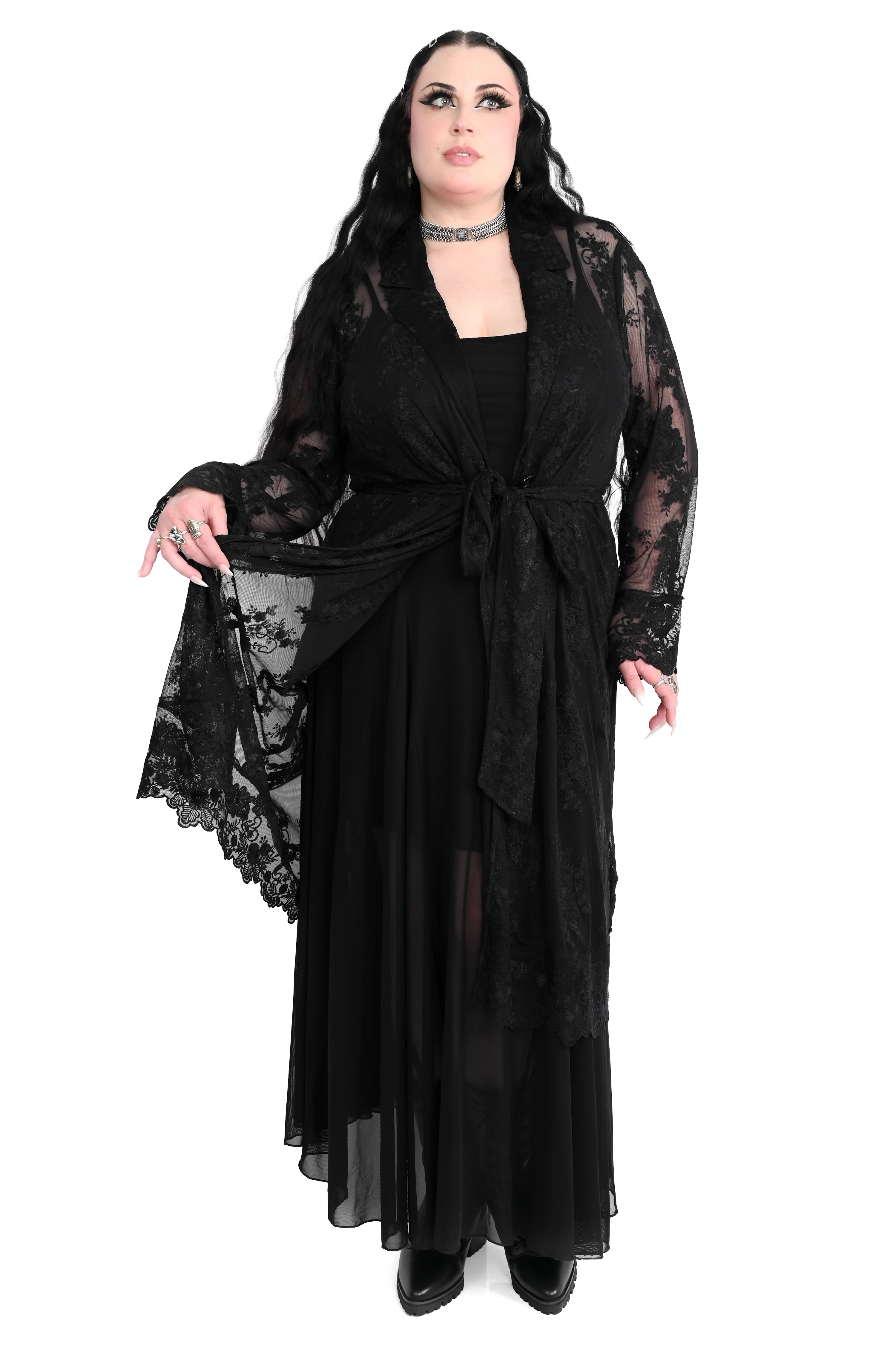 Ingrid Lace Trench Coat - XS/S/L/2XL left!