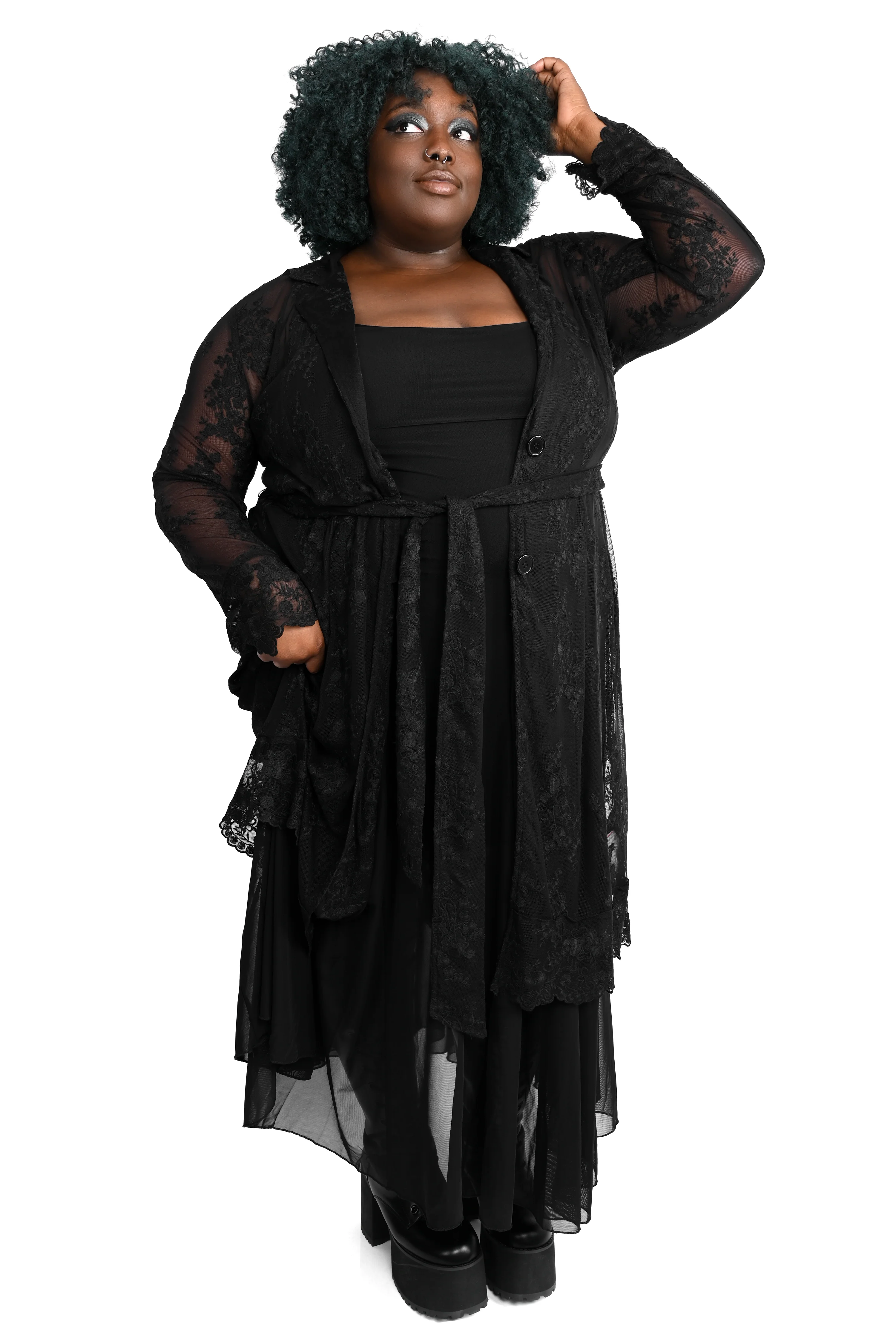 Ingrid Lace Trench Coat - XS/S/L/2XL left! - Image 3