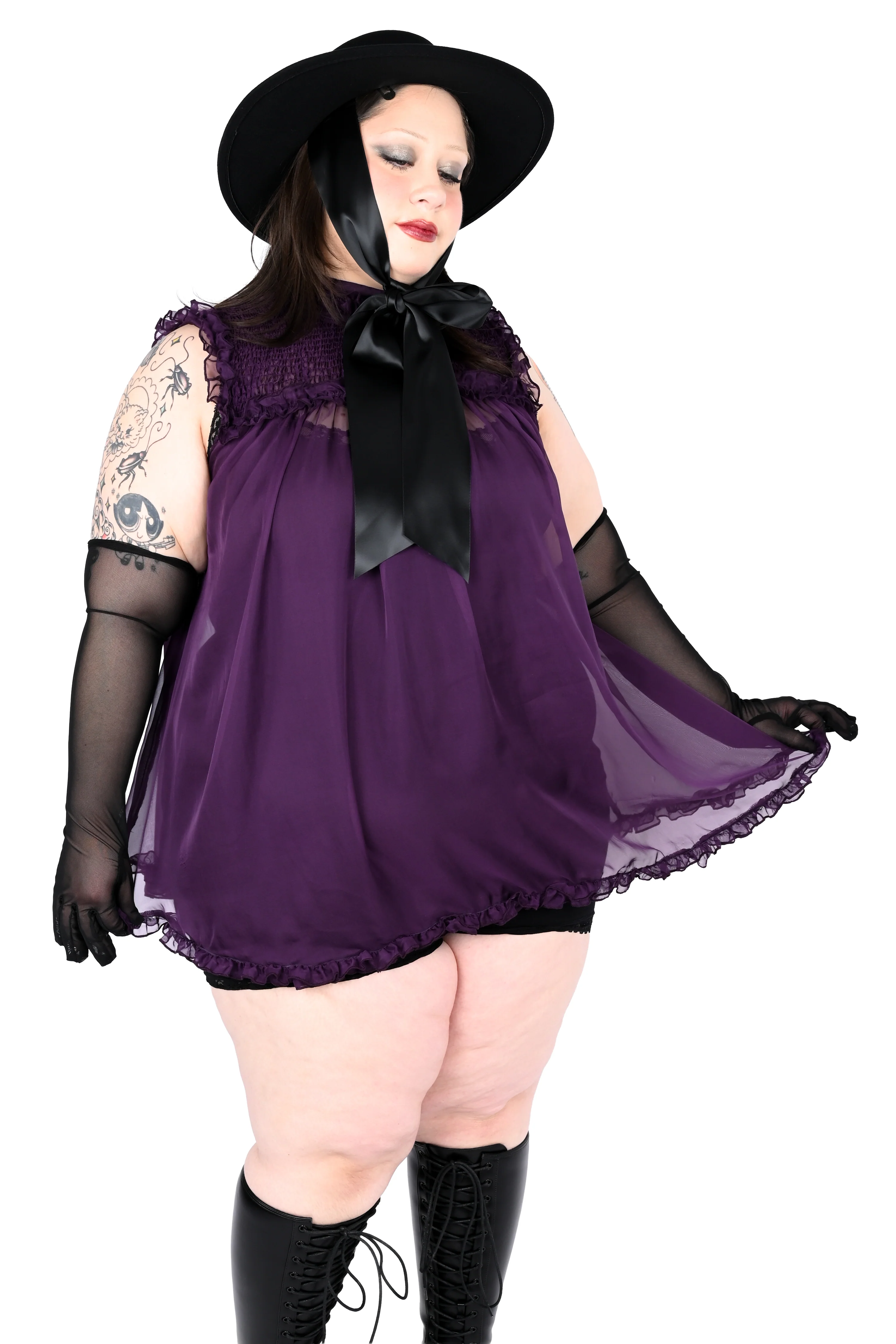 Kathryn Babydoll Dress - Flora - 3XL/4XL left!