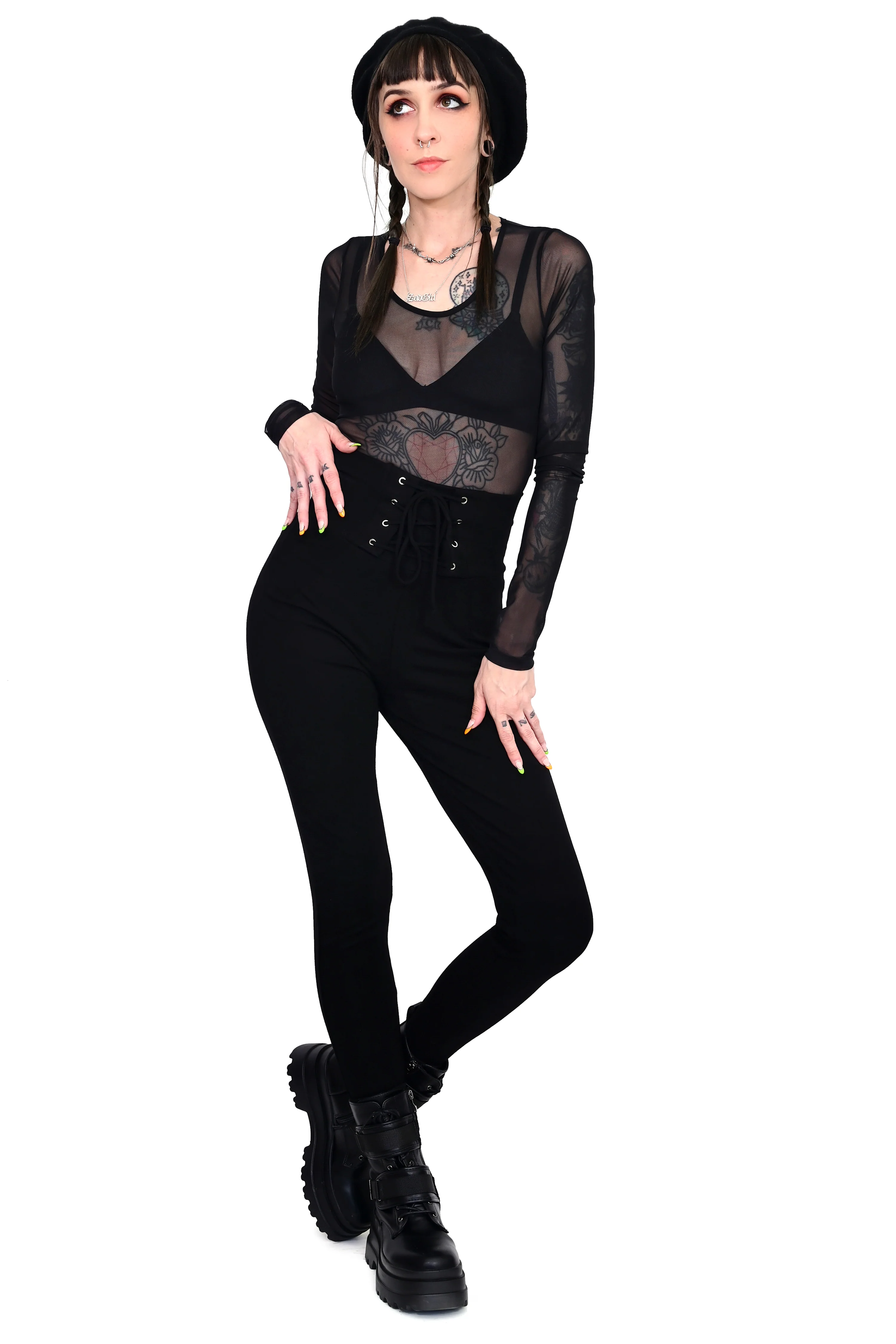 Lace Up Leggings - Image 3