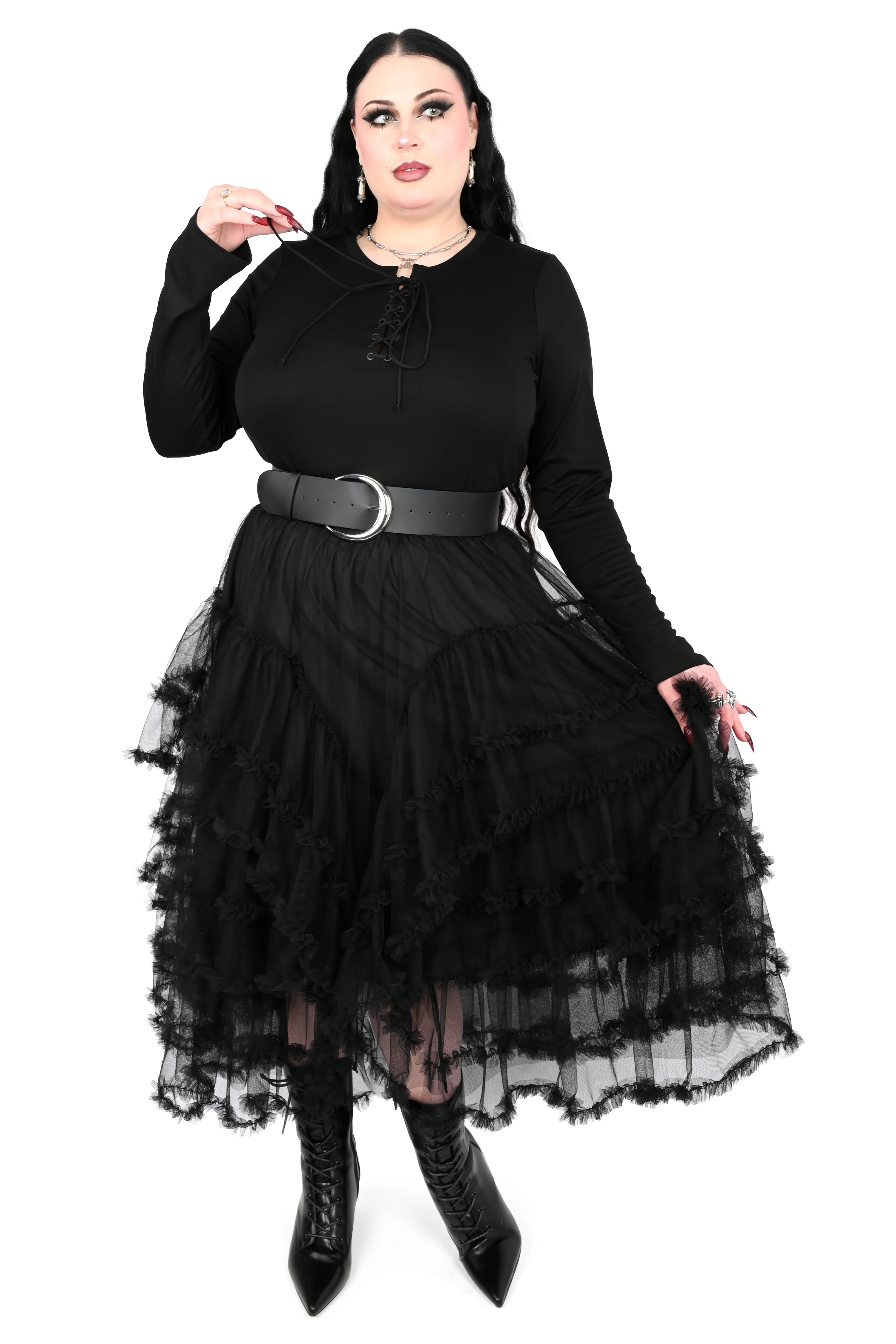 Lace Up Long Sleeve Top - Image 6
