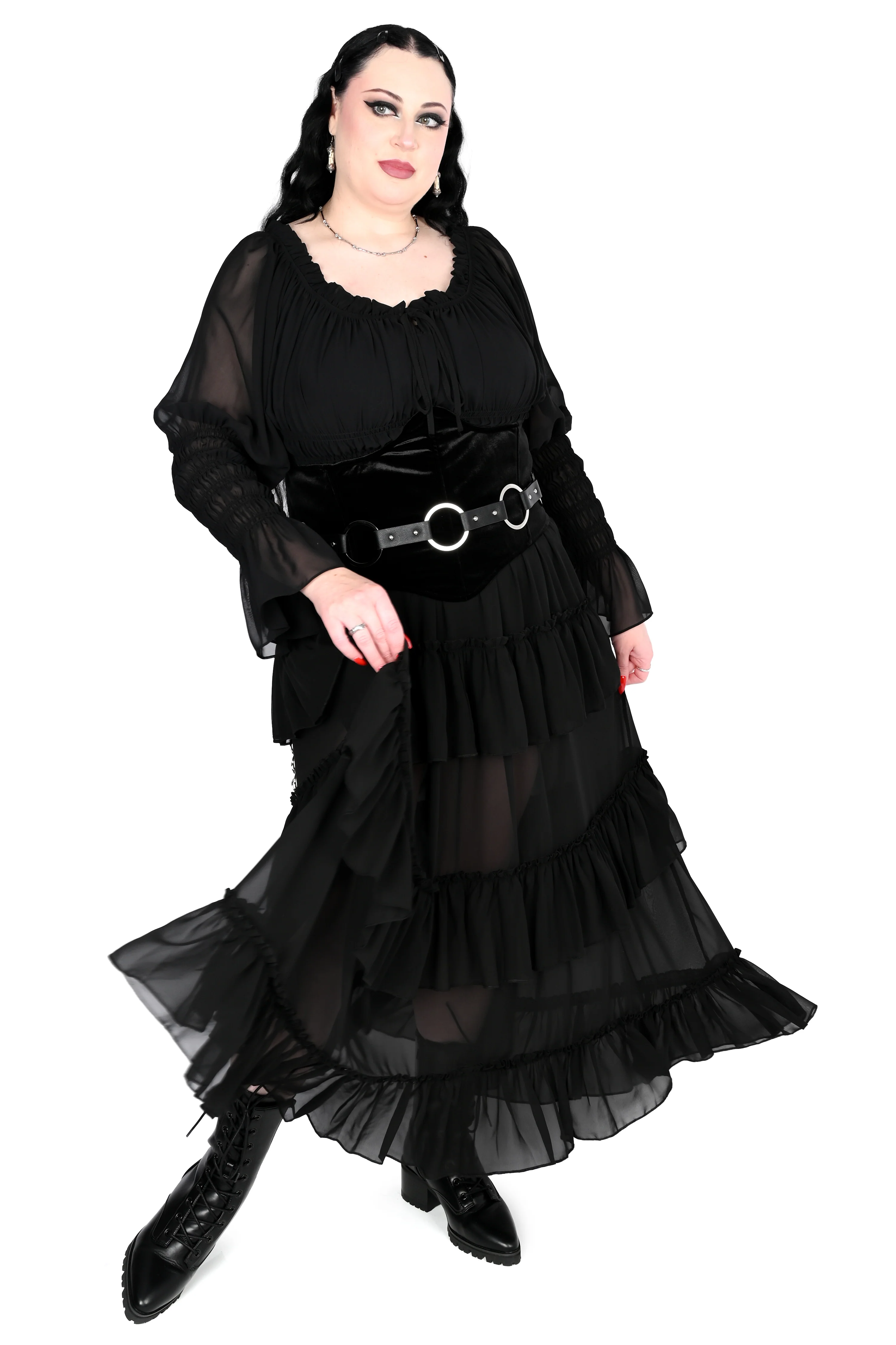Leah Ruffle Skirt - Chiffon - Image 2