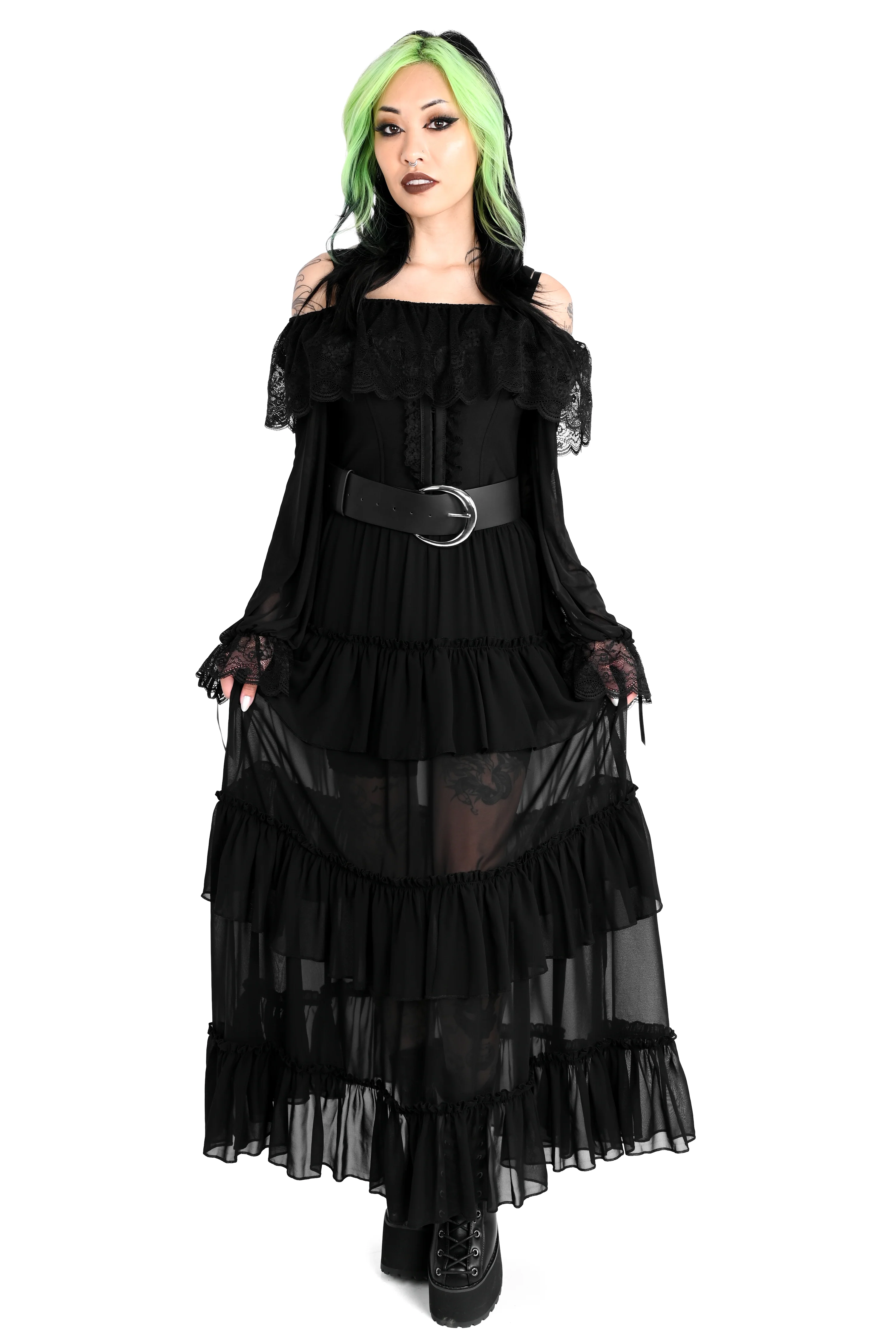 Leah Ruffle Skirt - Chiffon - Image 3