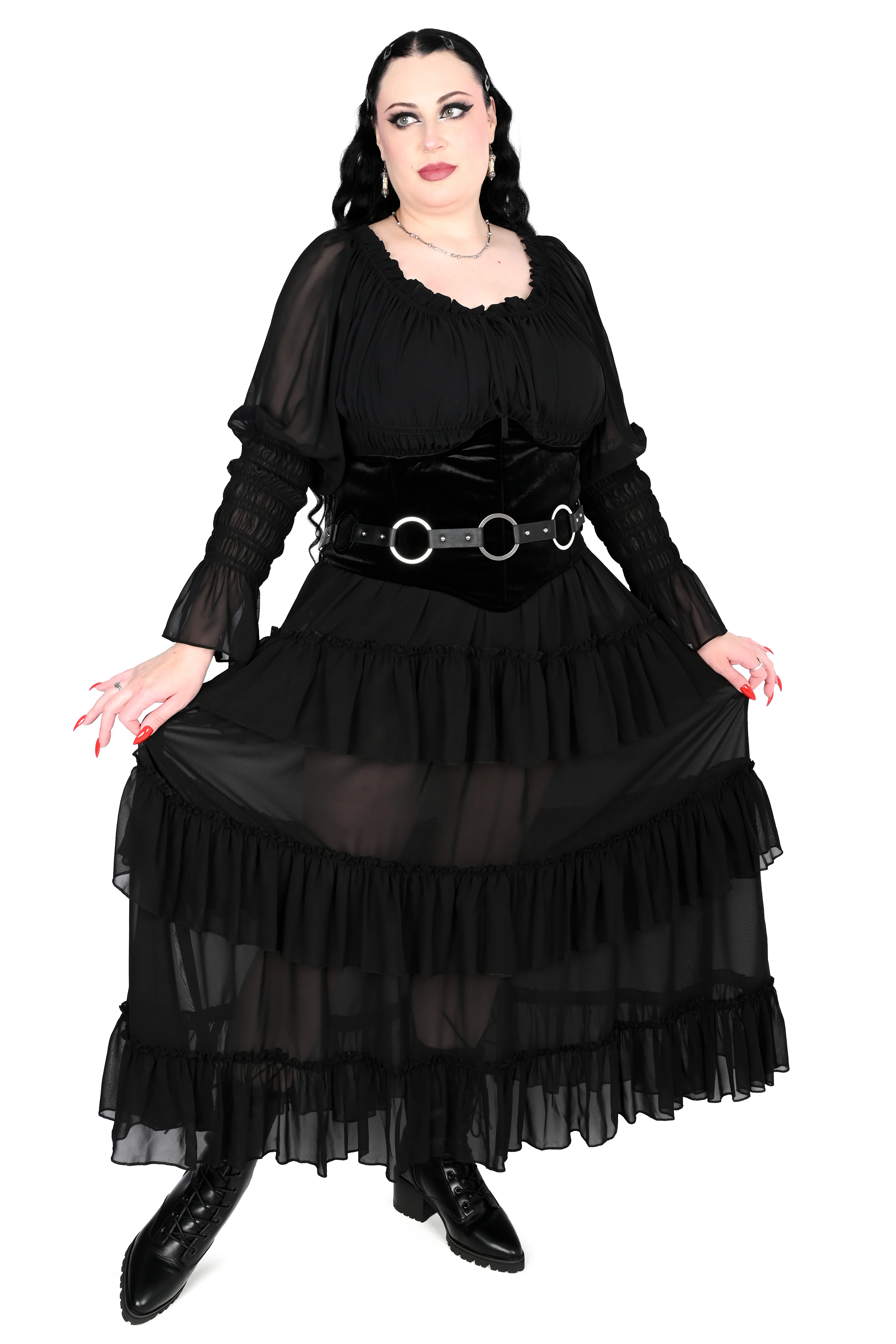 Leah Ruffle Skirt - Chiffon - Image 4