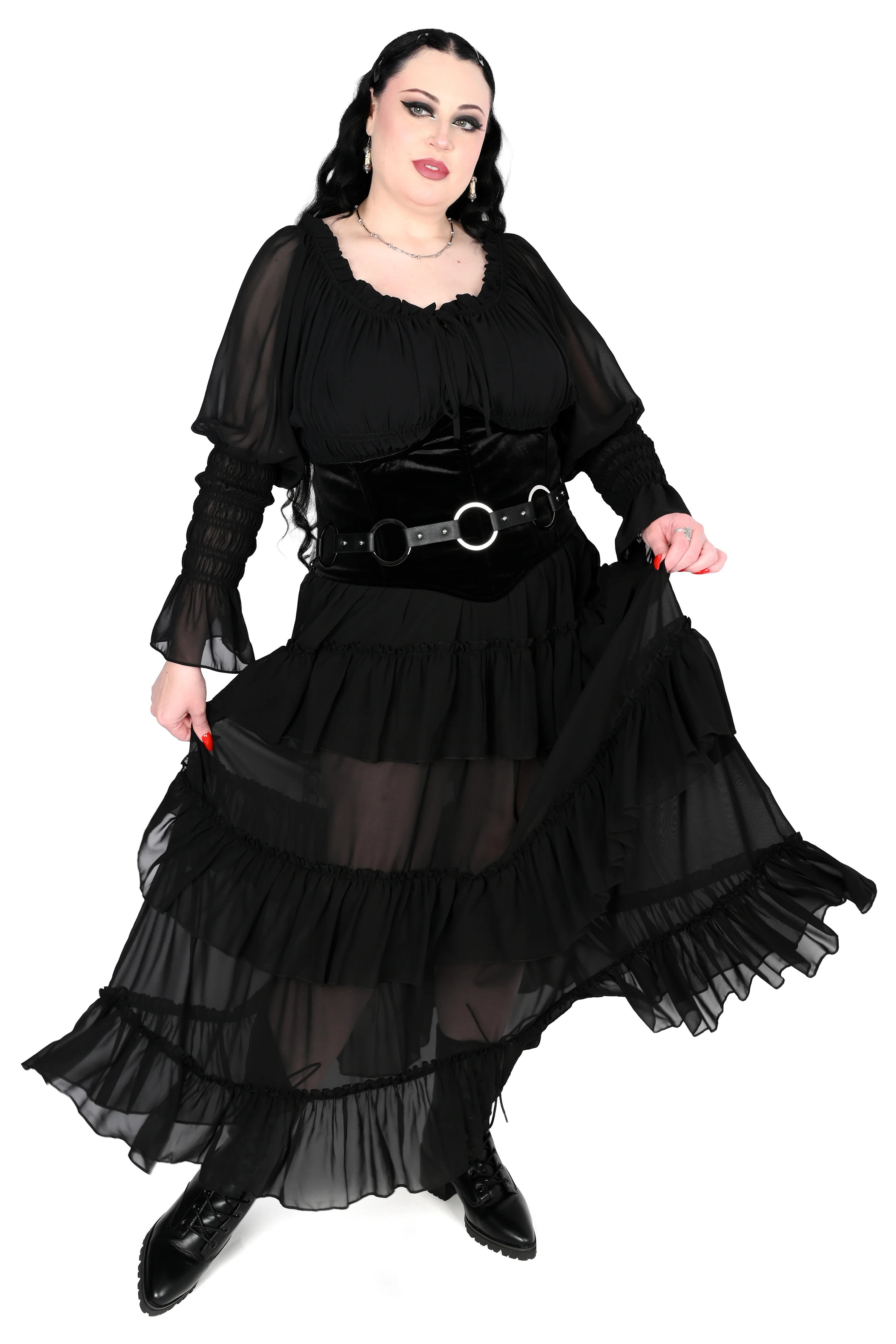 Leah Ruffle Skirt - Chiffon - Image 6