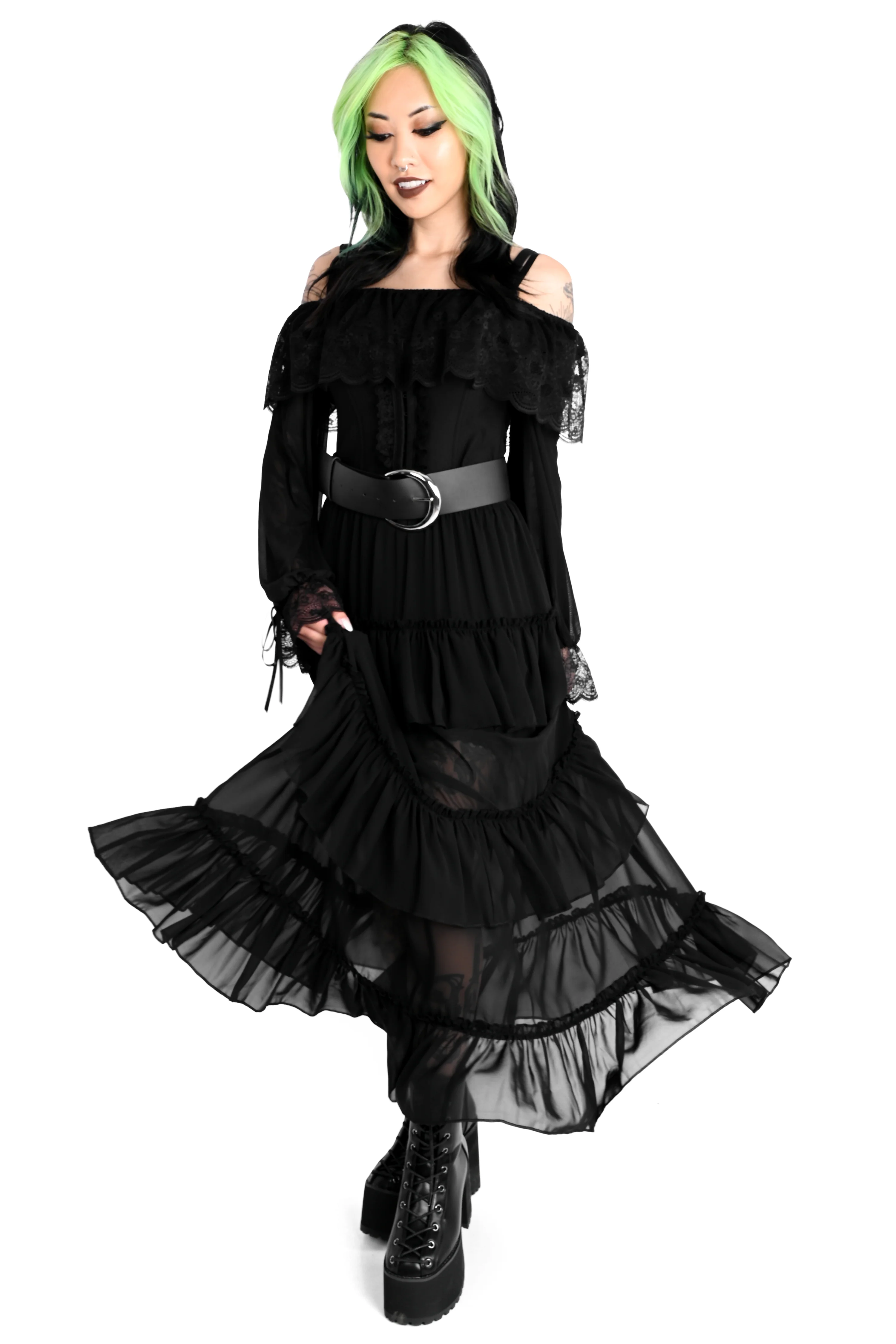 Leah Ruffle Skirt - Chiffon - Image 7