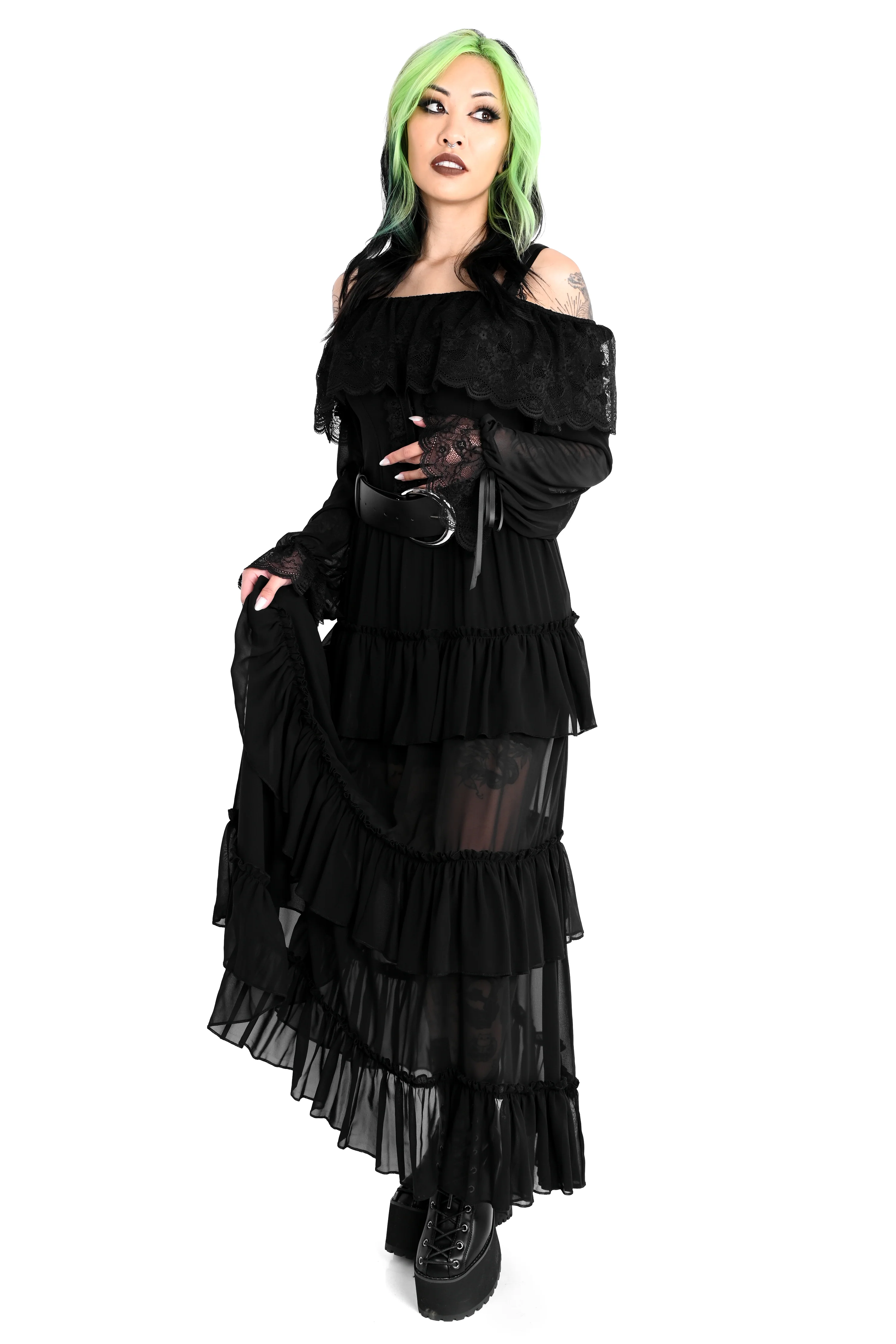 Leah Ruffle Skirt - Chiffon - Image 8