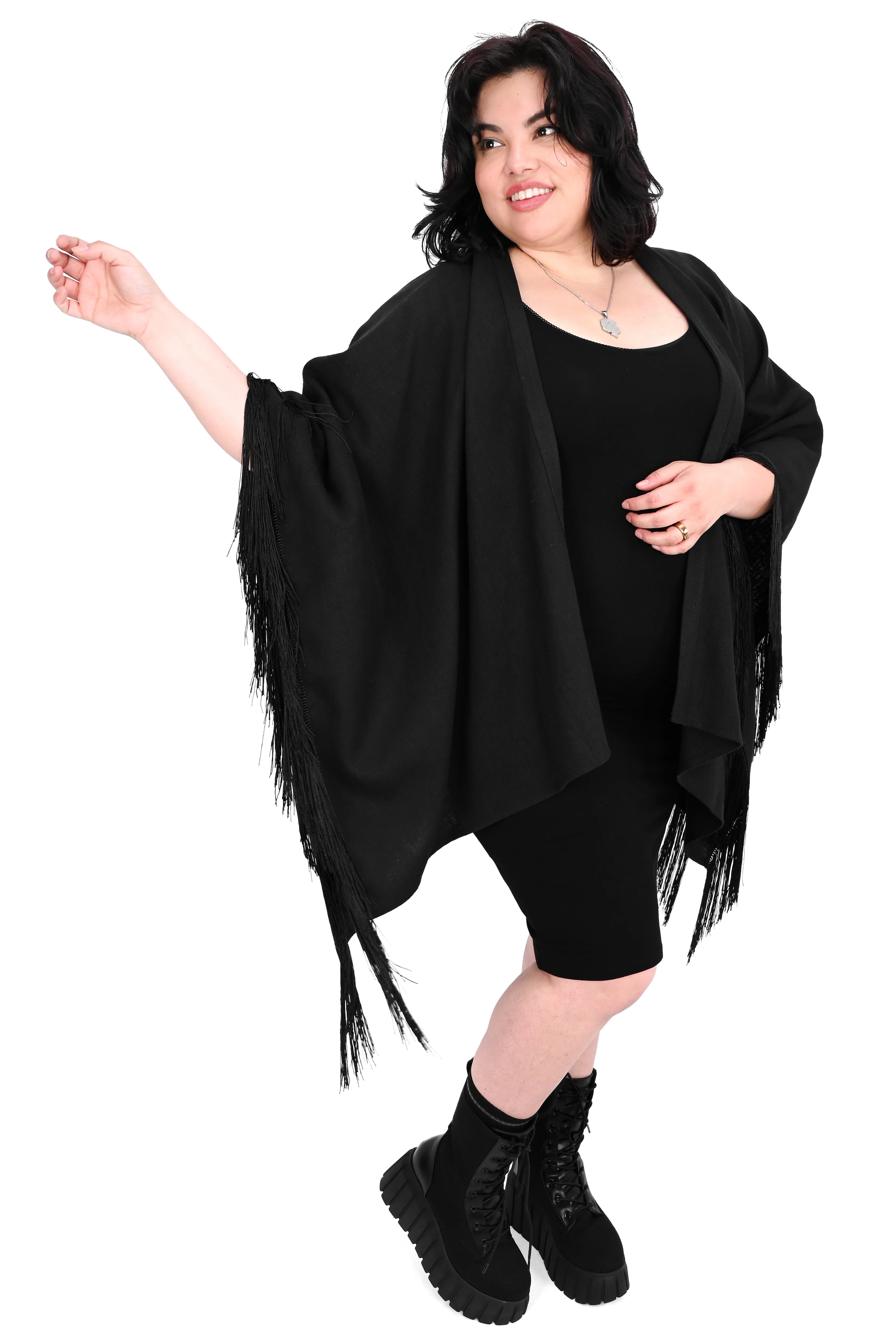 Leandra Fringe Shawl - Final Sale - Image 3