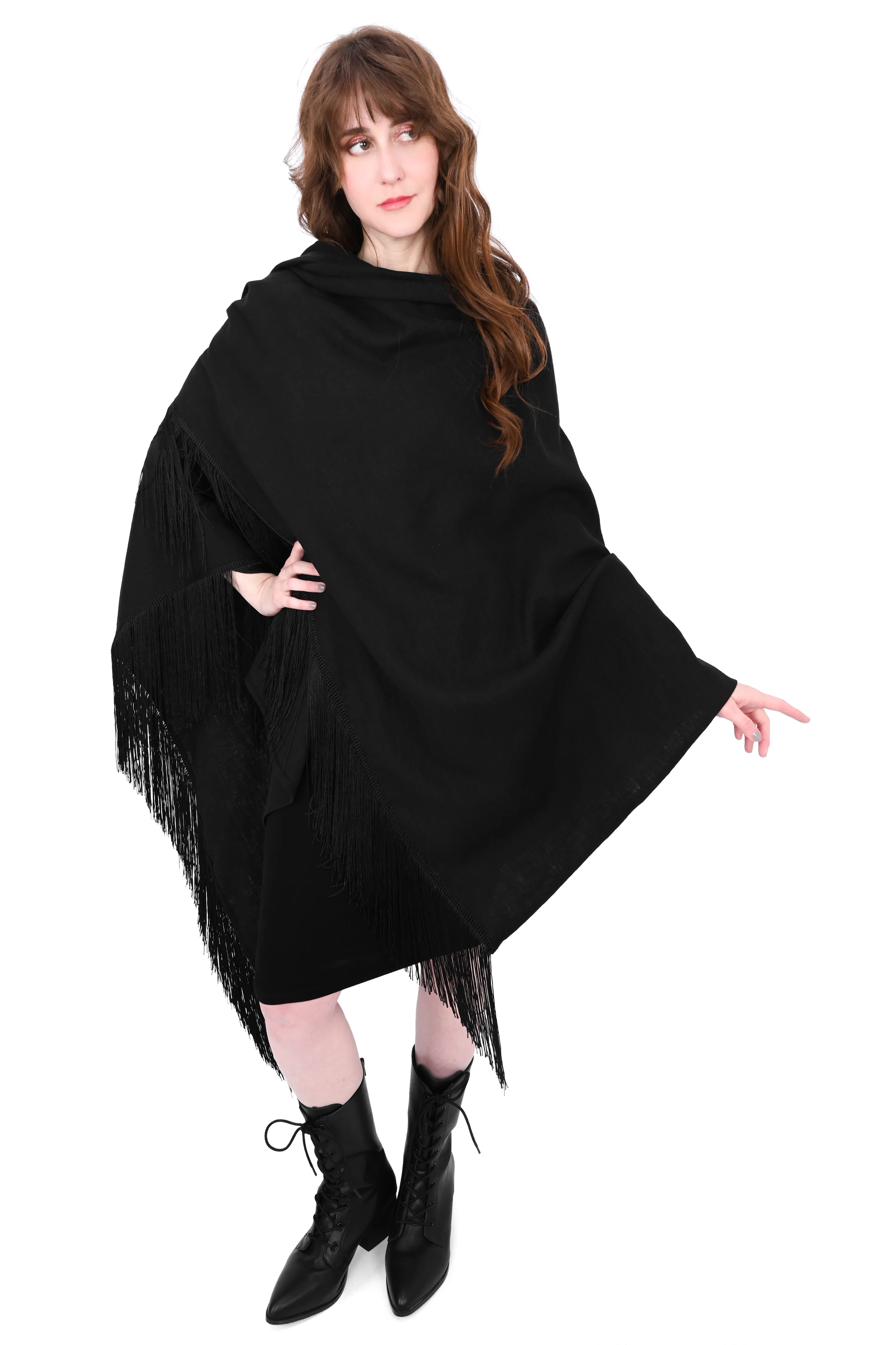 Leandra Fringe Shawl - Final Sale - Image 6