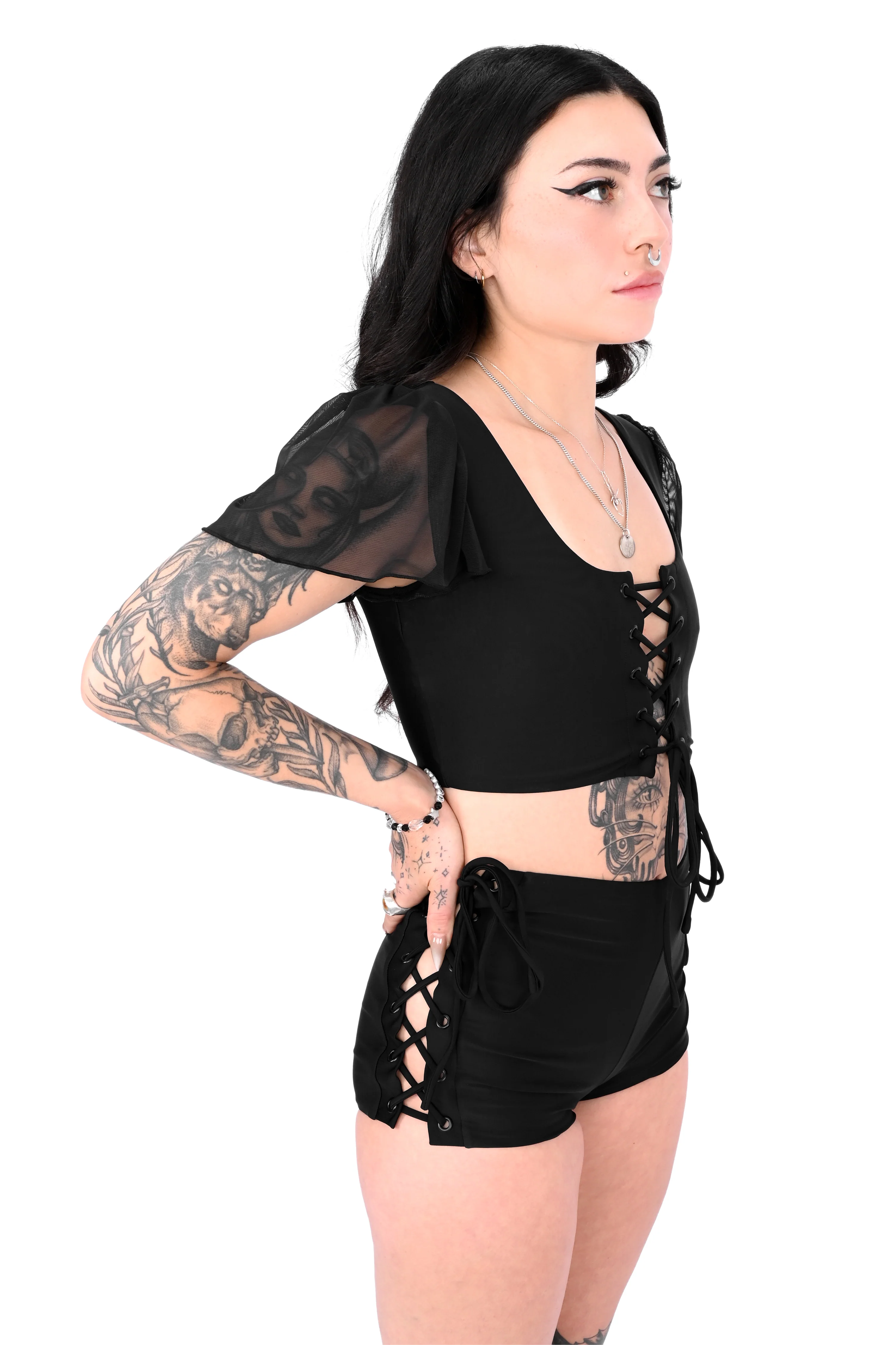 Maxine Lace Up Swim Shorts - Image 5