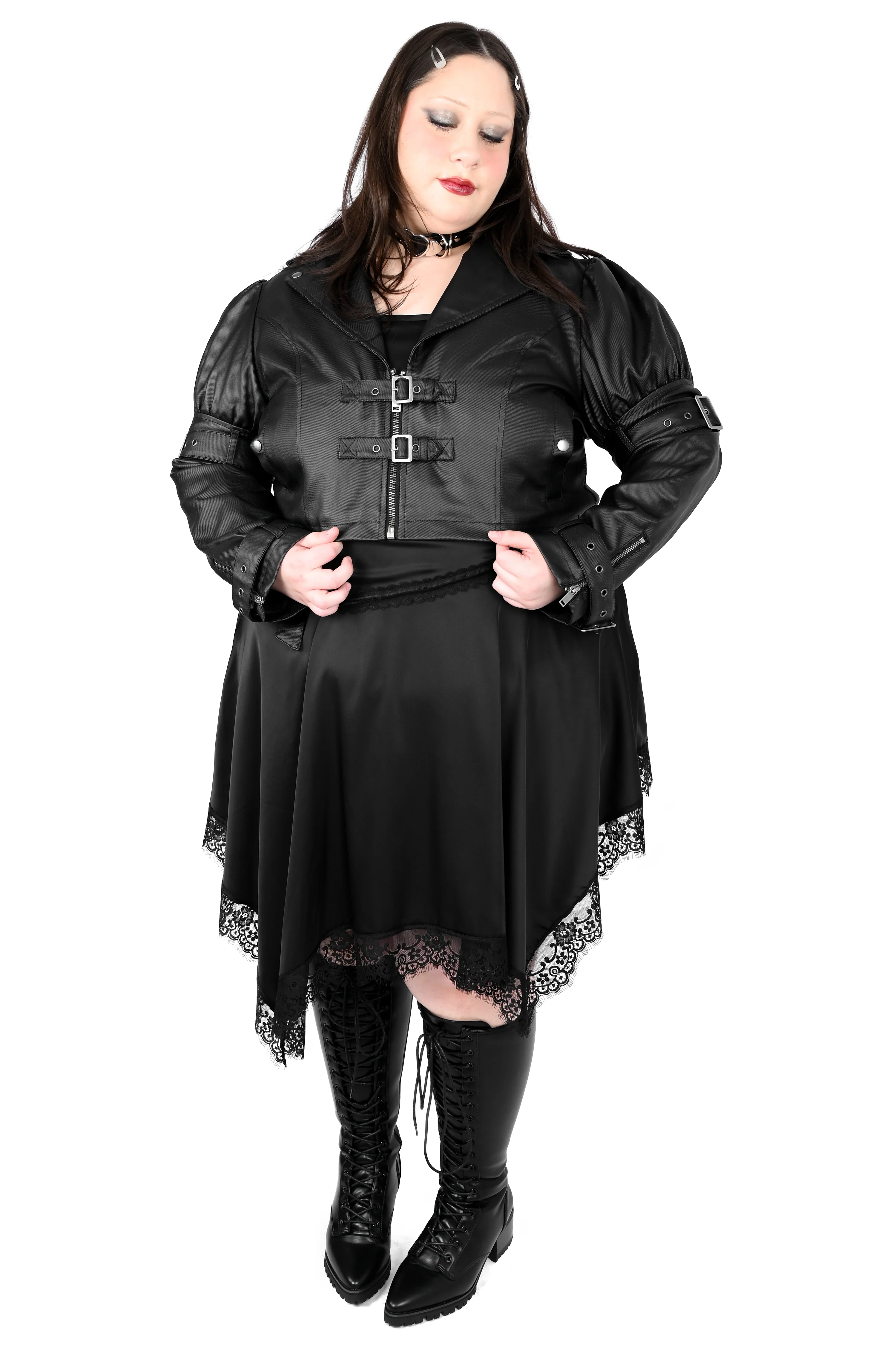 Meadow Puff Sleeve Moto Jacket - Image 10