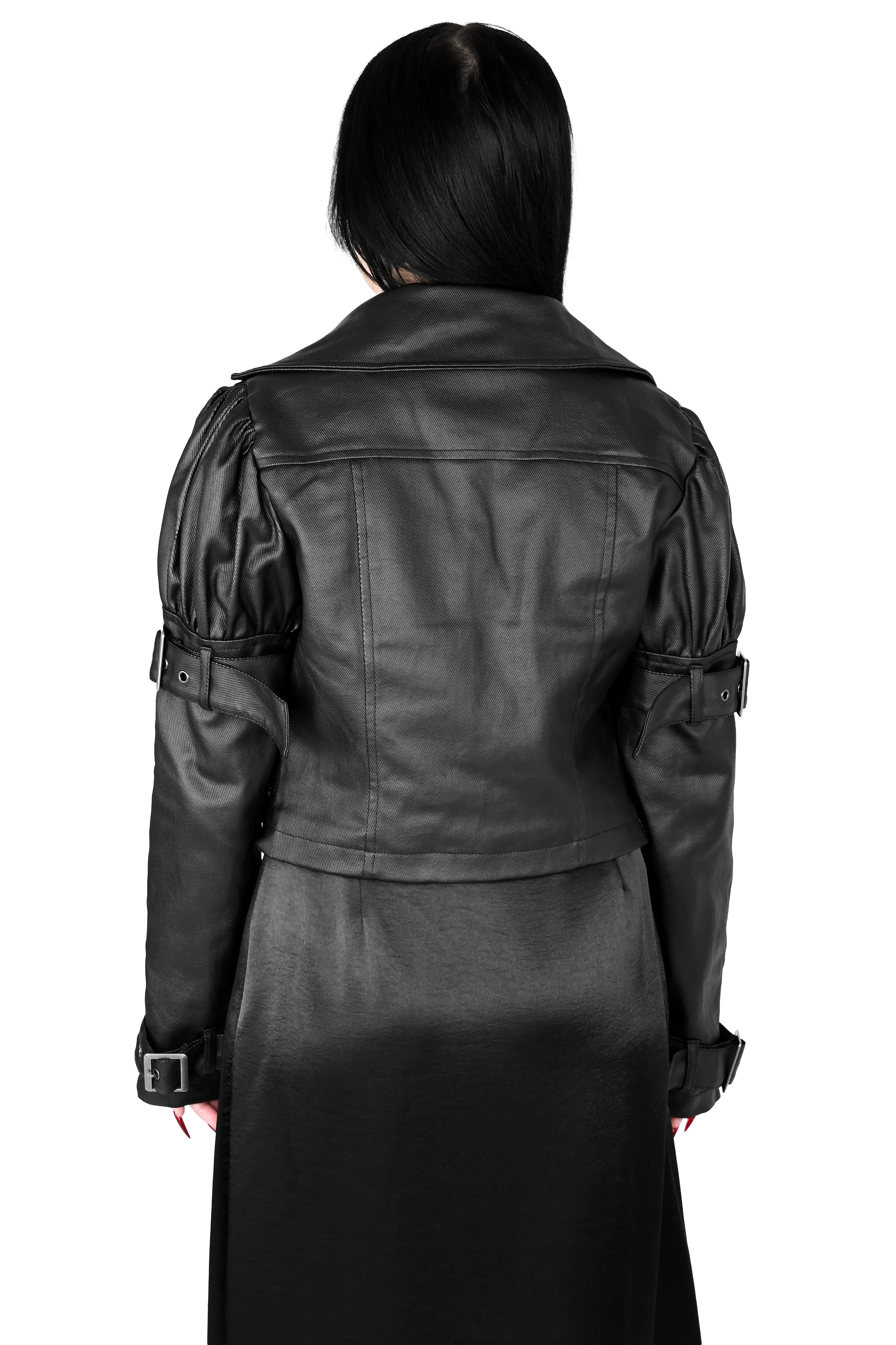 Meadow Puff Sleeve Moto Jacket - Image 11