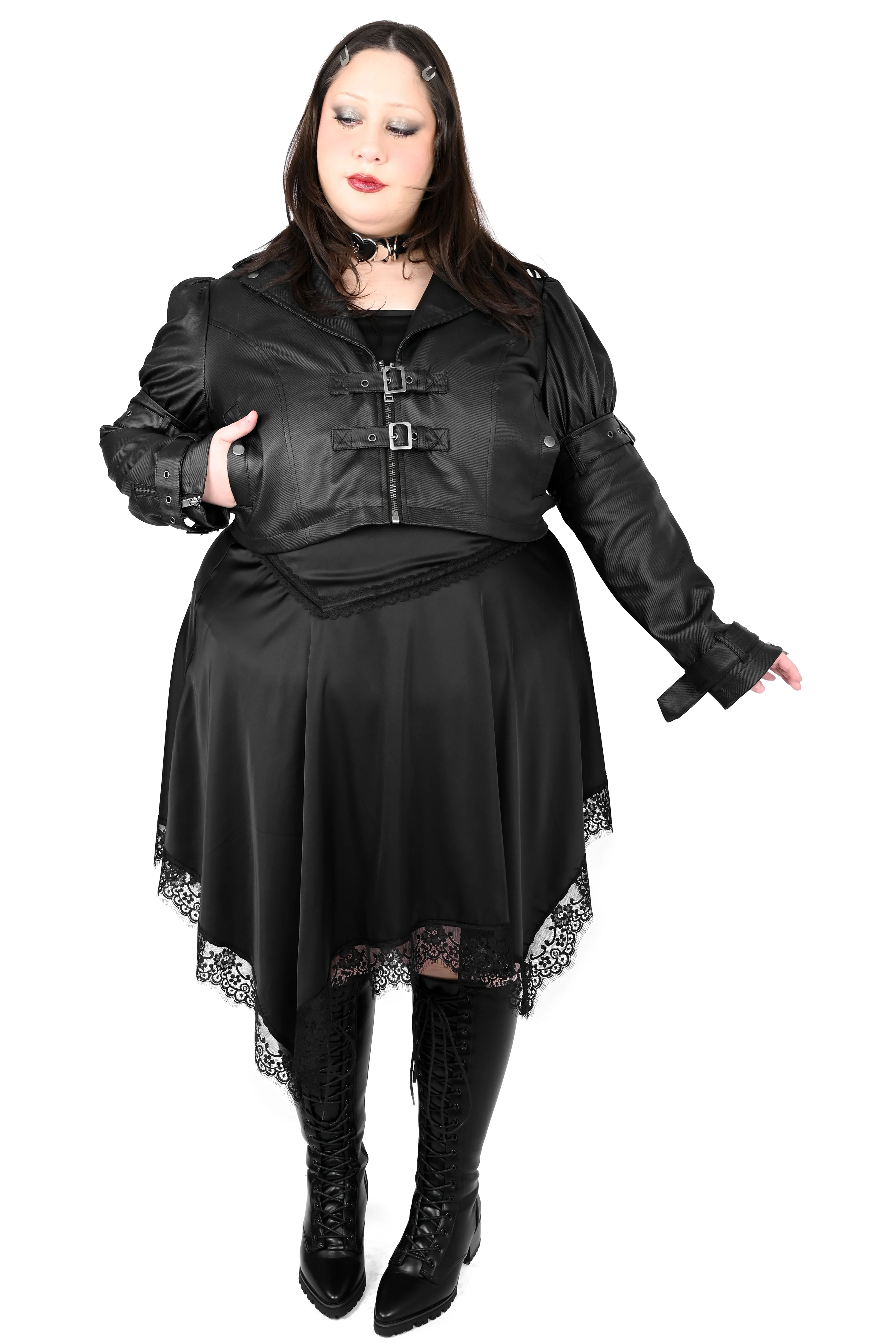 Meadow Puff Sleeve Moto Jacket - Image 13