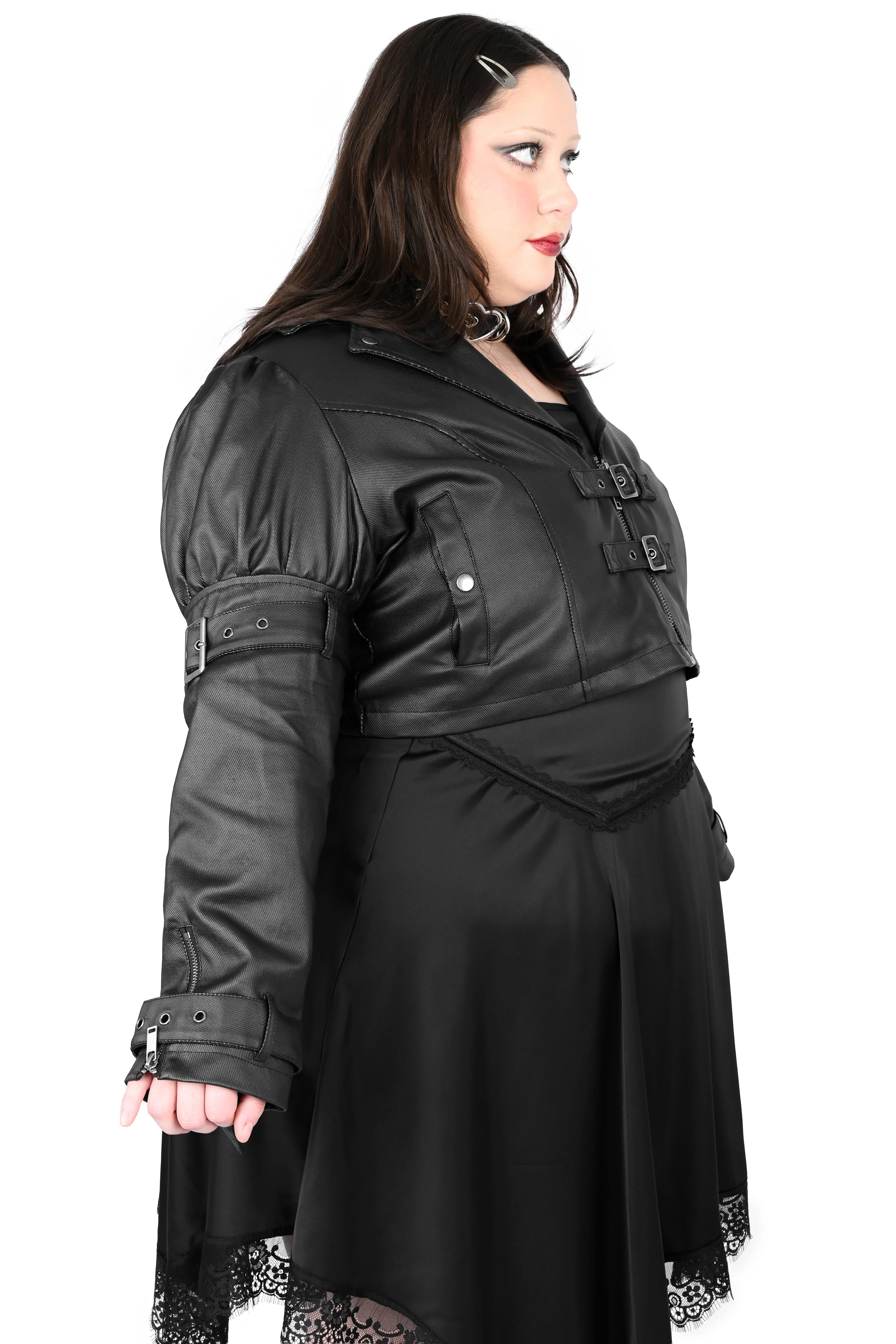 Meadow Puff Sleeve Moto Jacket - Image 7