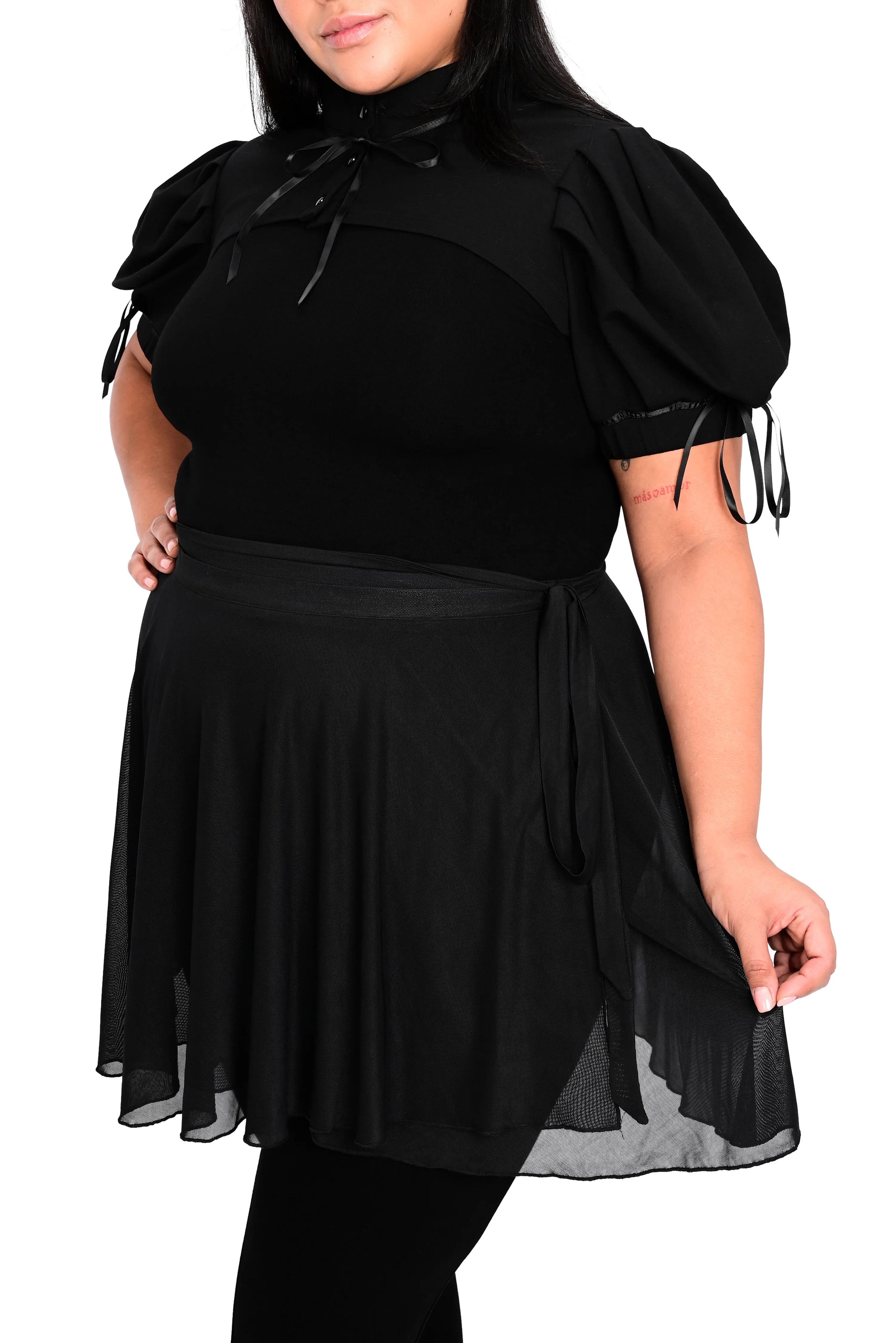 Mesh Ballet Wrap Skirt - Image 4