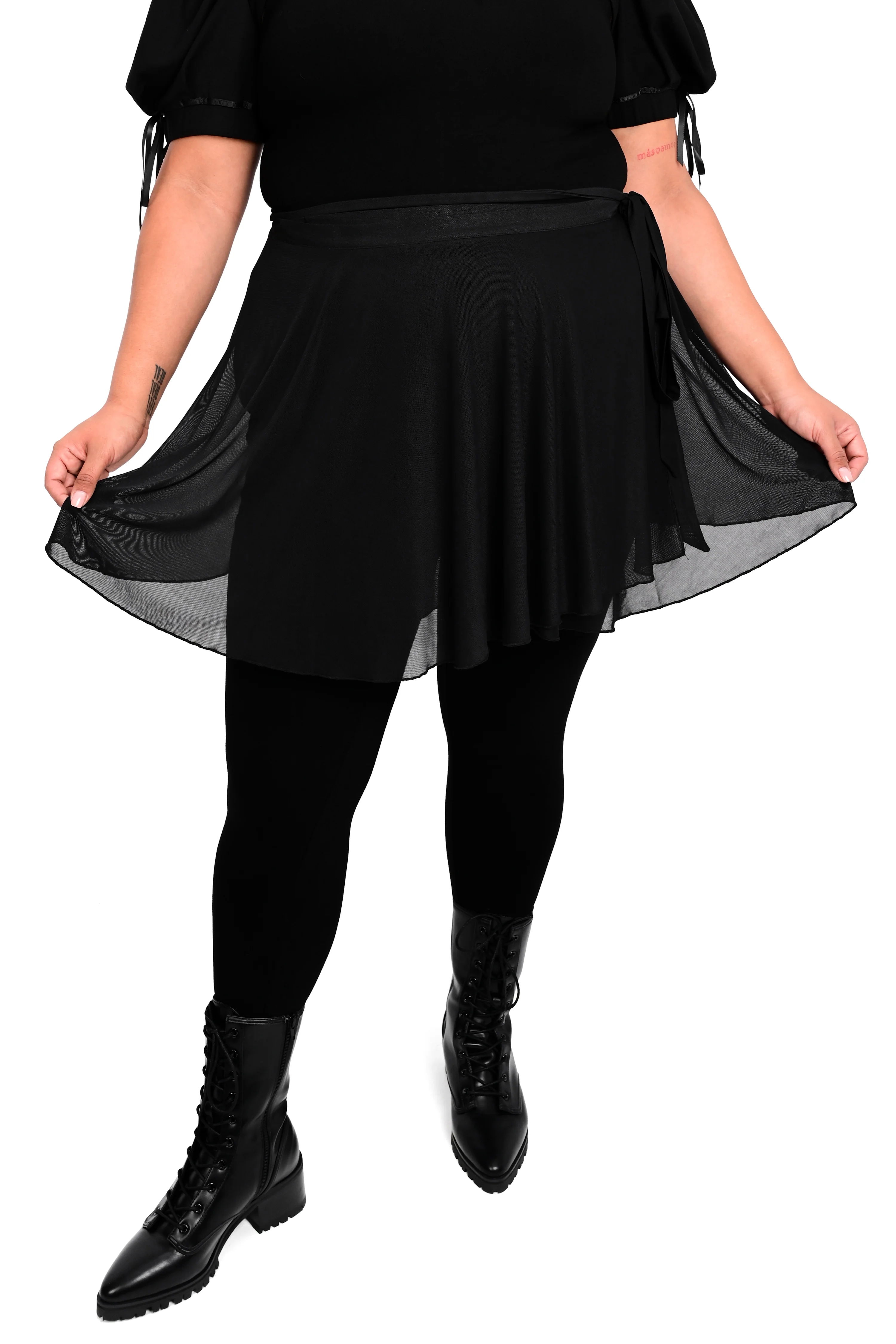 Mesh Ballet Wrap Skirt - Image 5