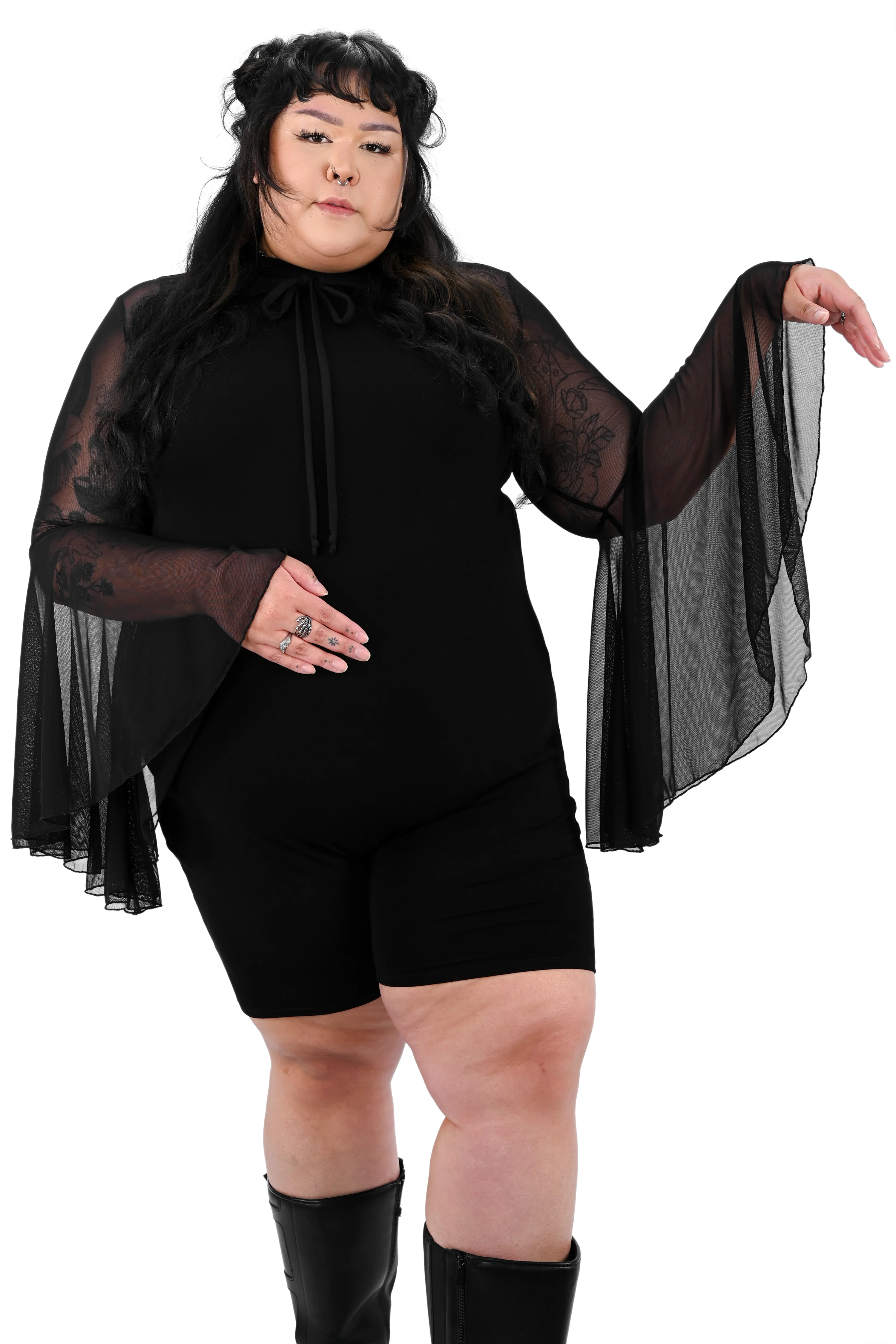 Mesh Mega Bell Sleeve Bolero - Sign Up For Restock Notifications! - Image 4