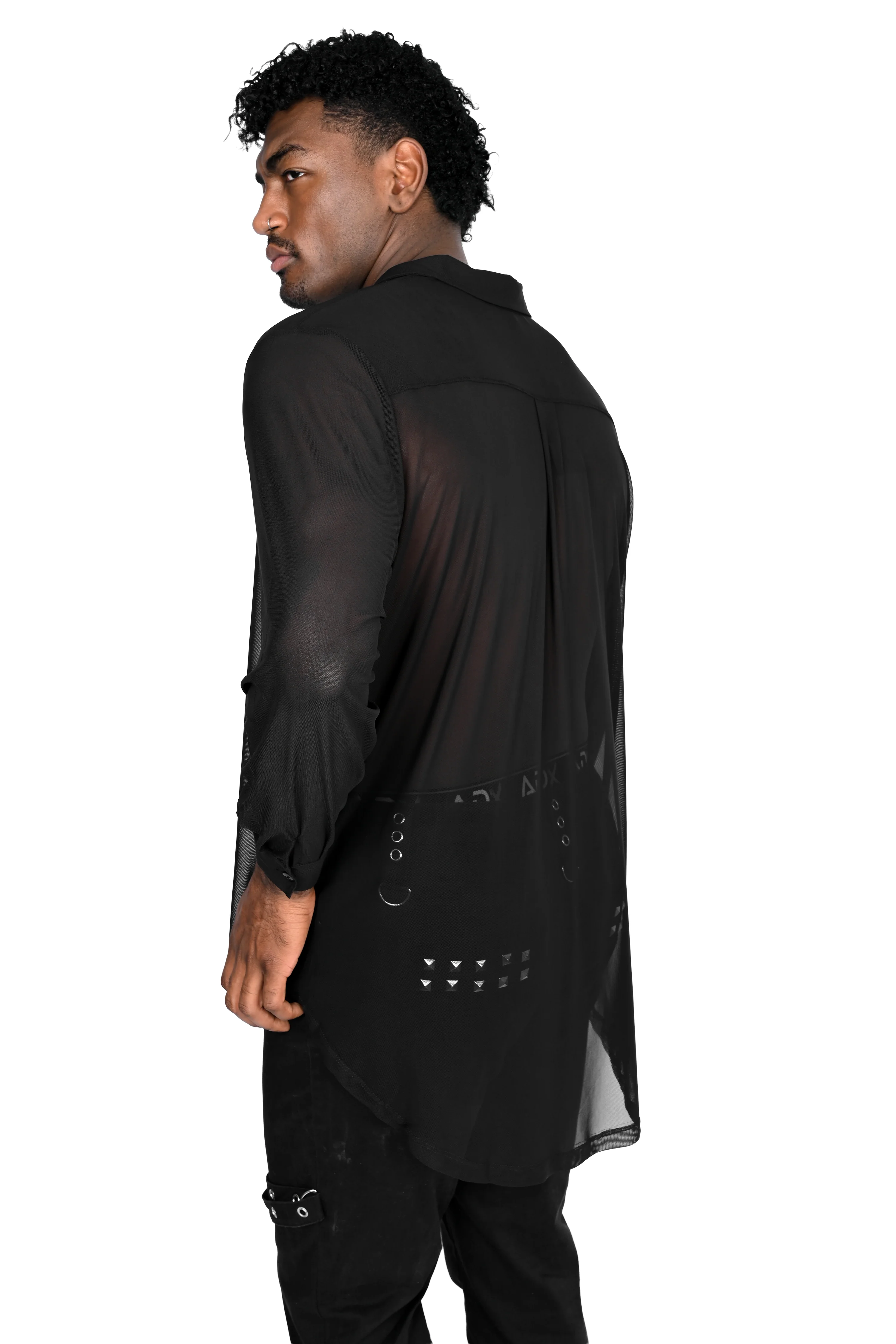 Mesh Memphis Oversized Shirt - Image 10