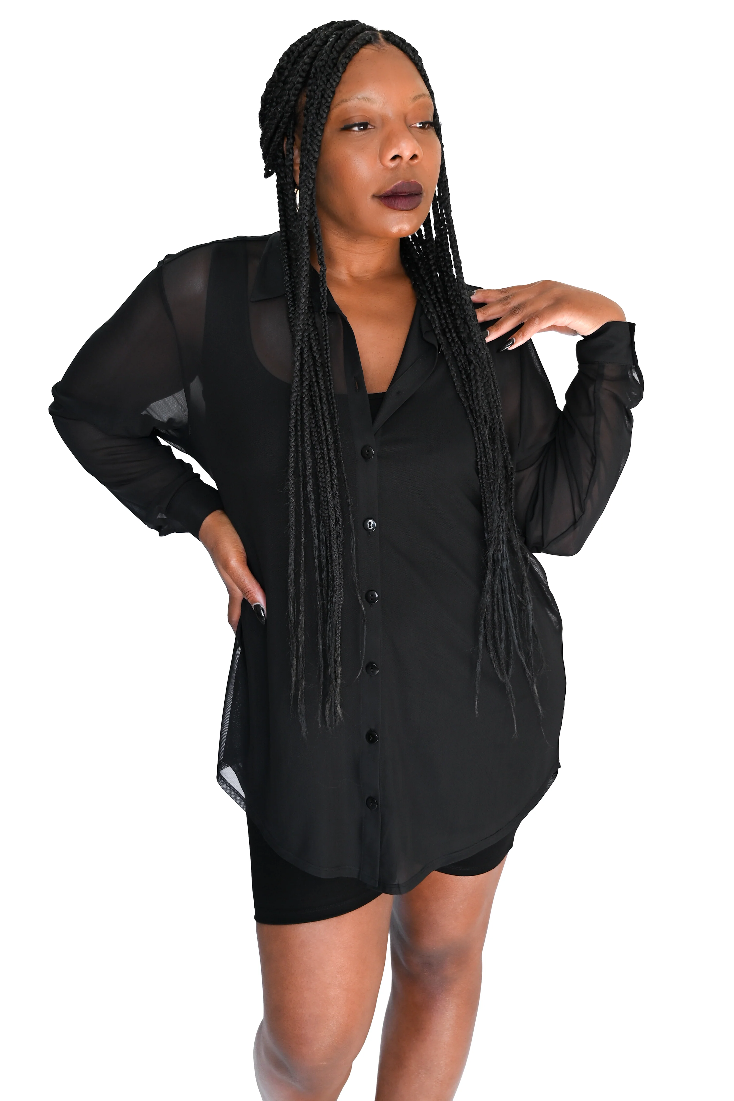 Mesh Memphis Oversized Shirt - Image 6