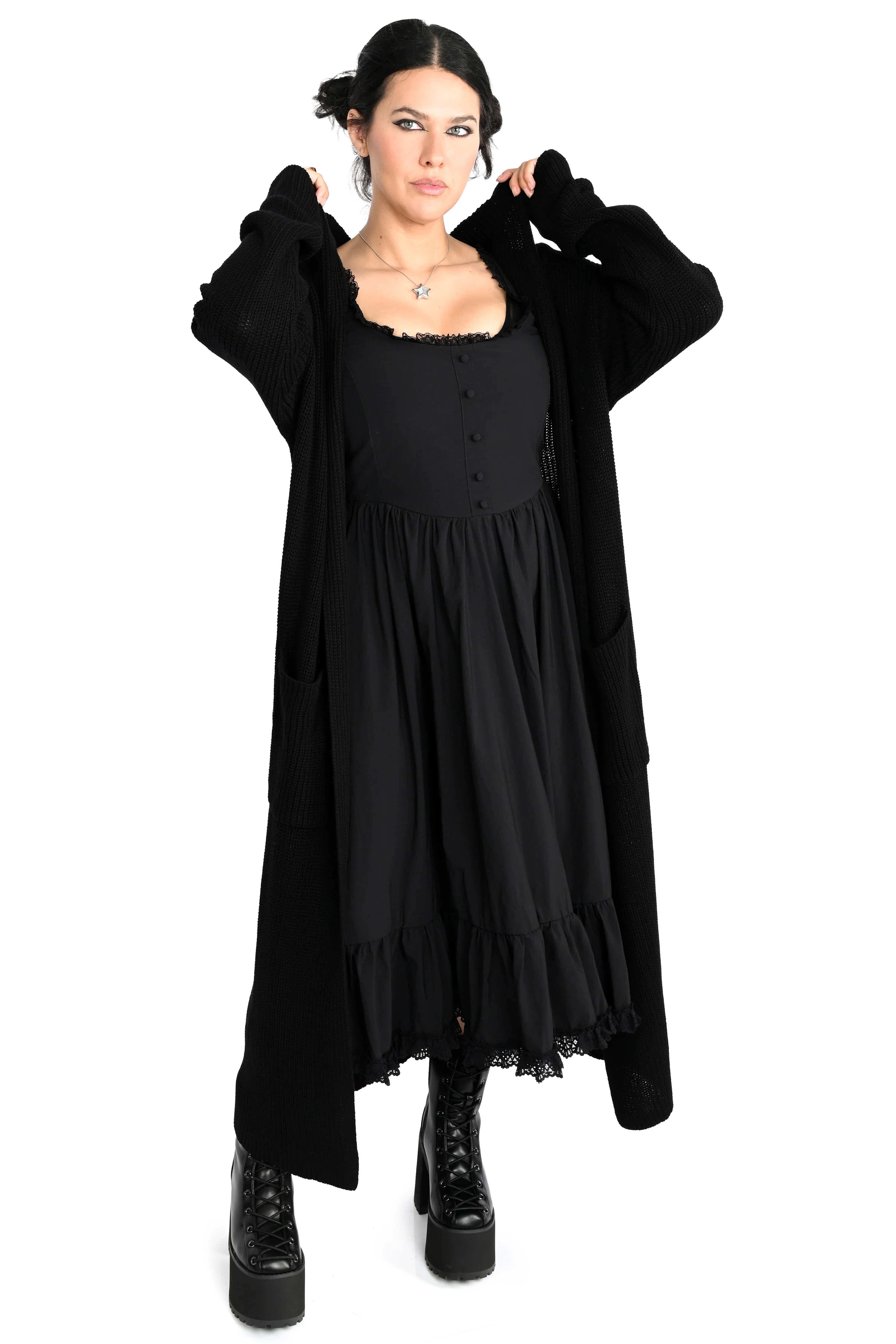 Micah Hooded Duster Sweater - XS left! - Image 3
