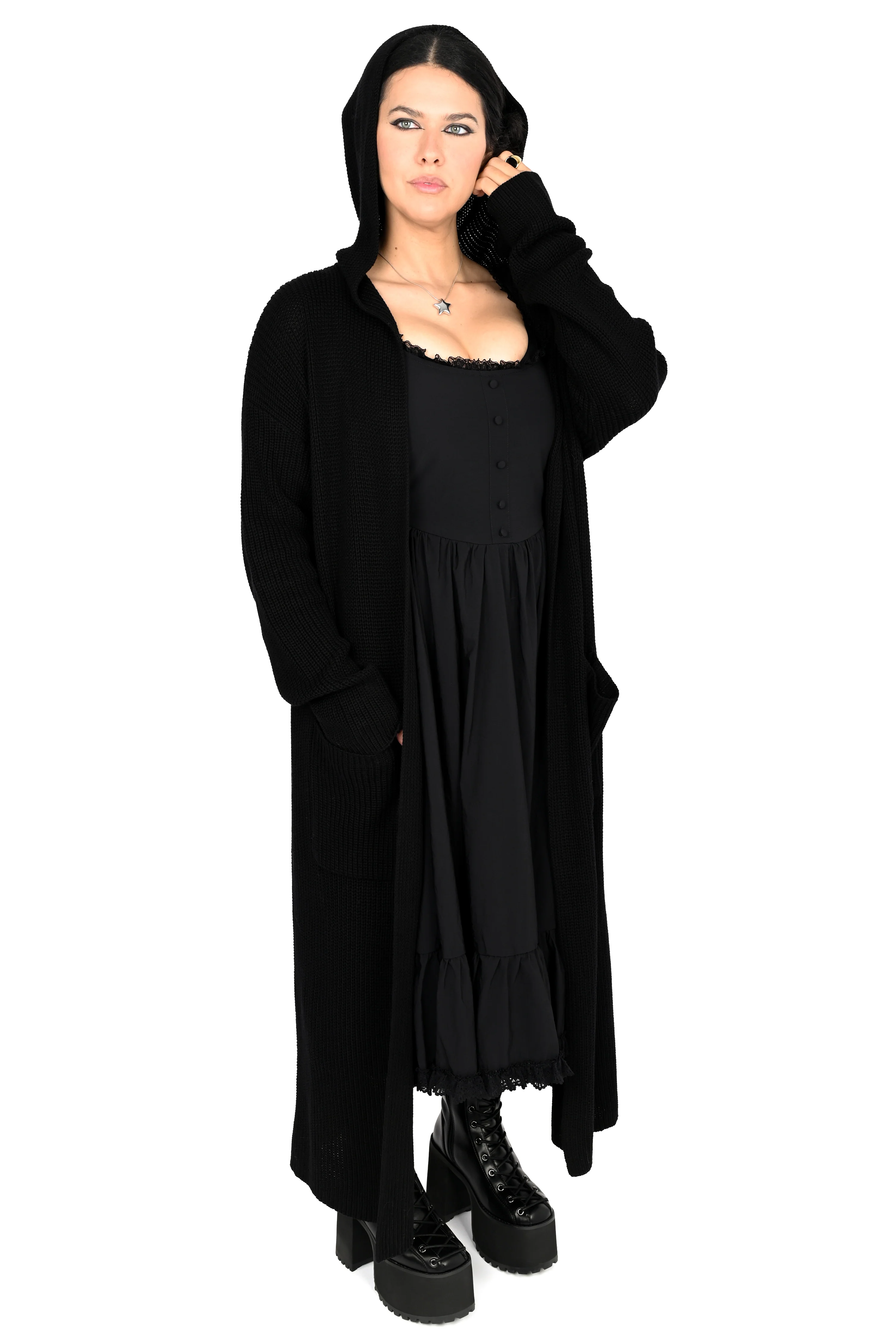 Micah Hooded Duster Sweater - XS left! - Image 6
