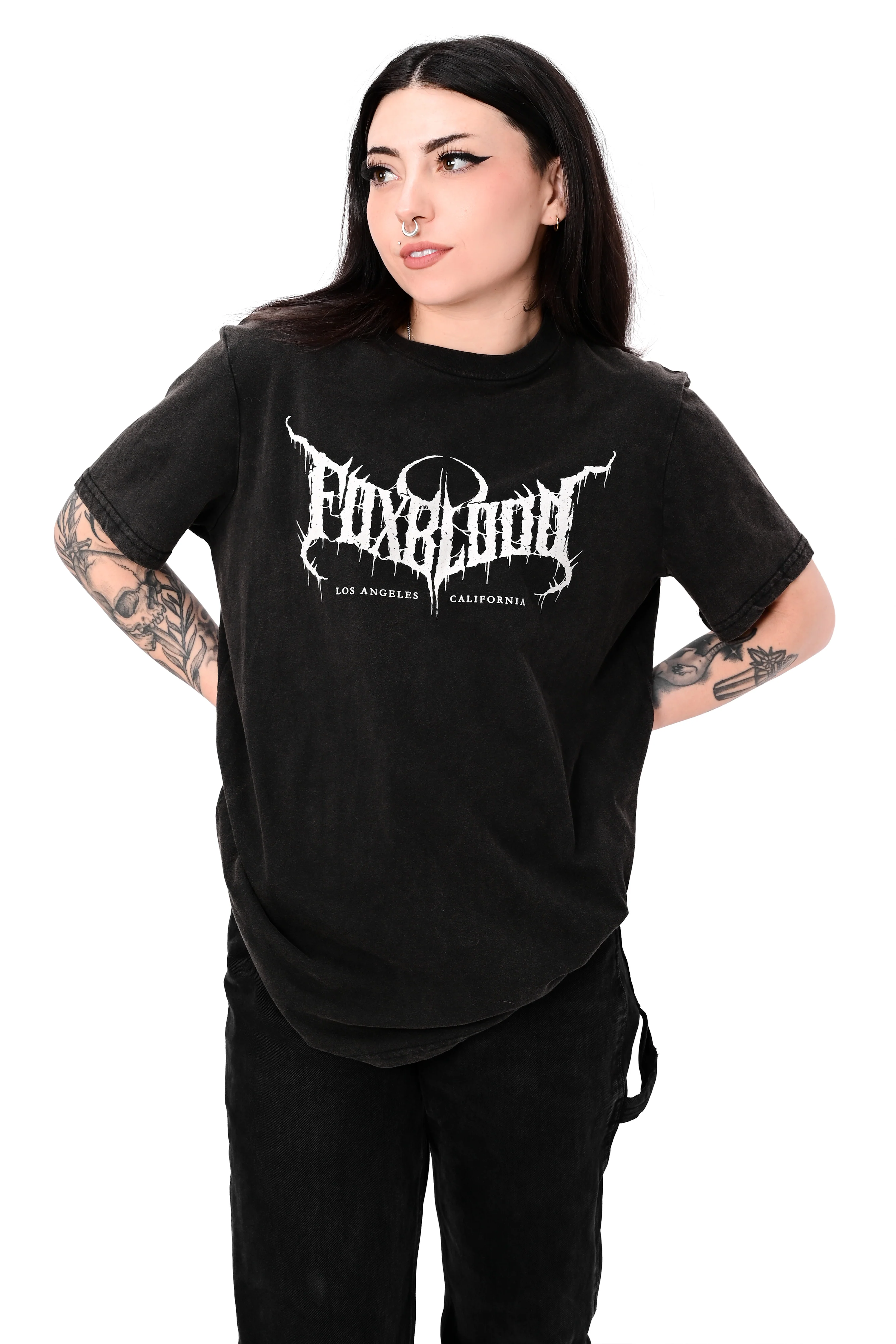 Oversized FOXBLOOD T-Shirt - Vintage Black - Image 6