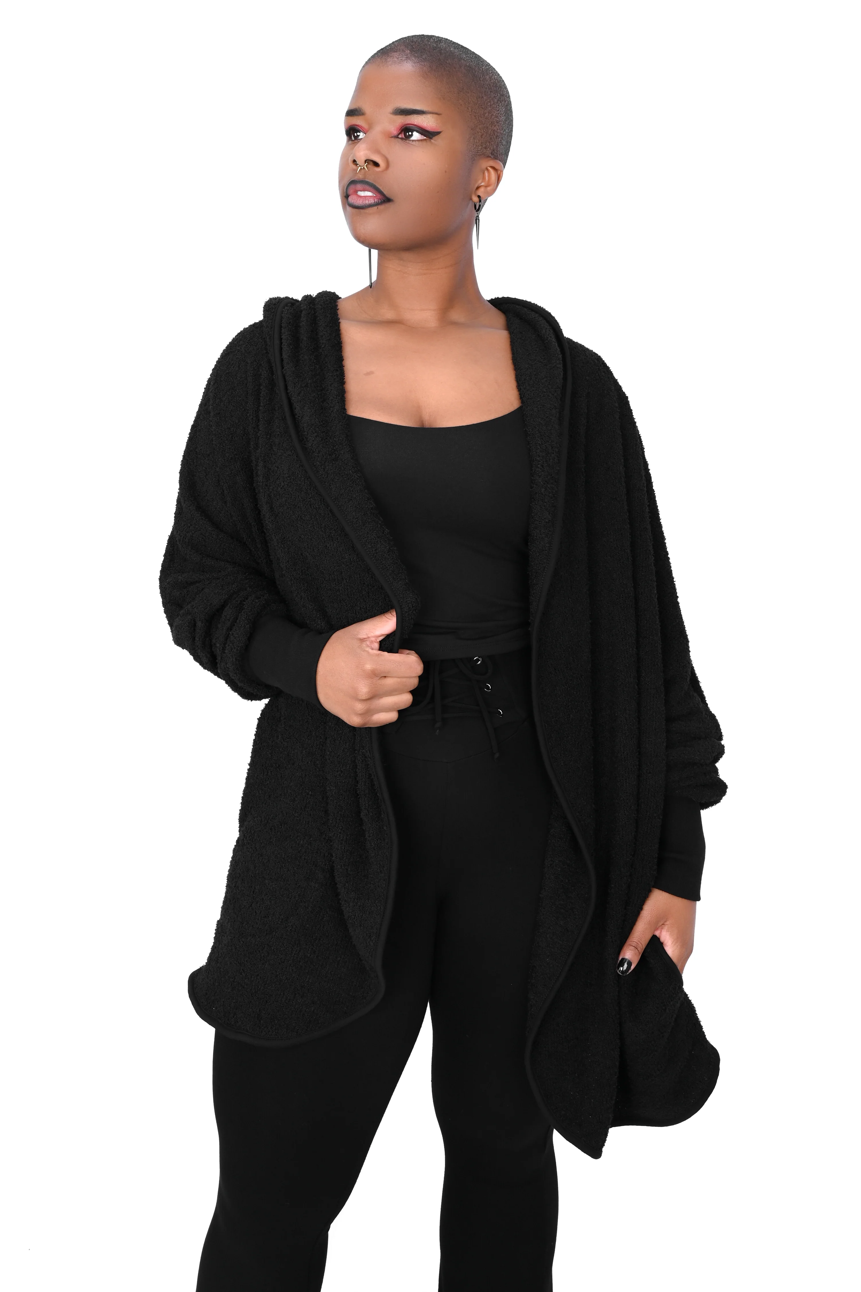 Oversized Hooded Teddy Cardigan - No Restock! - Image 3
