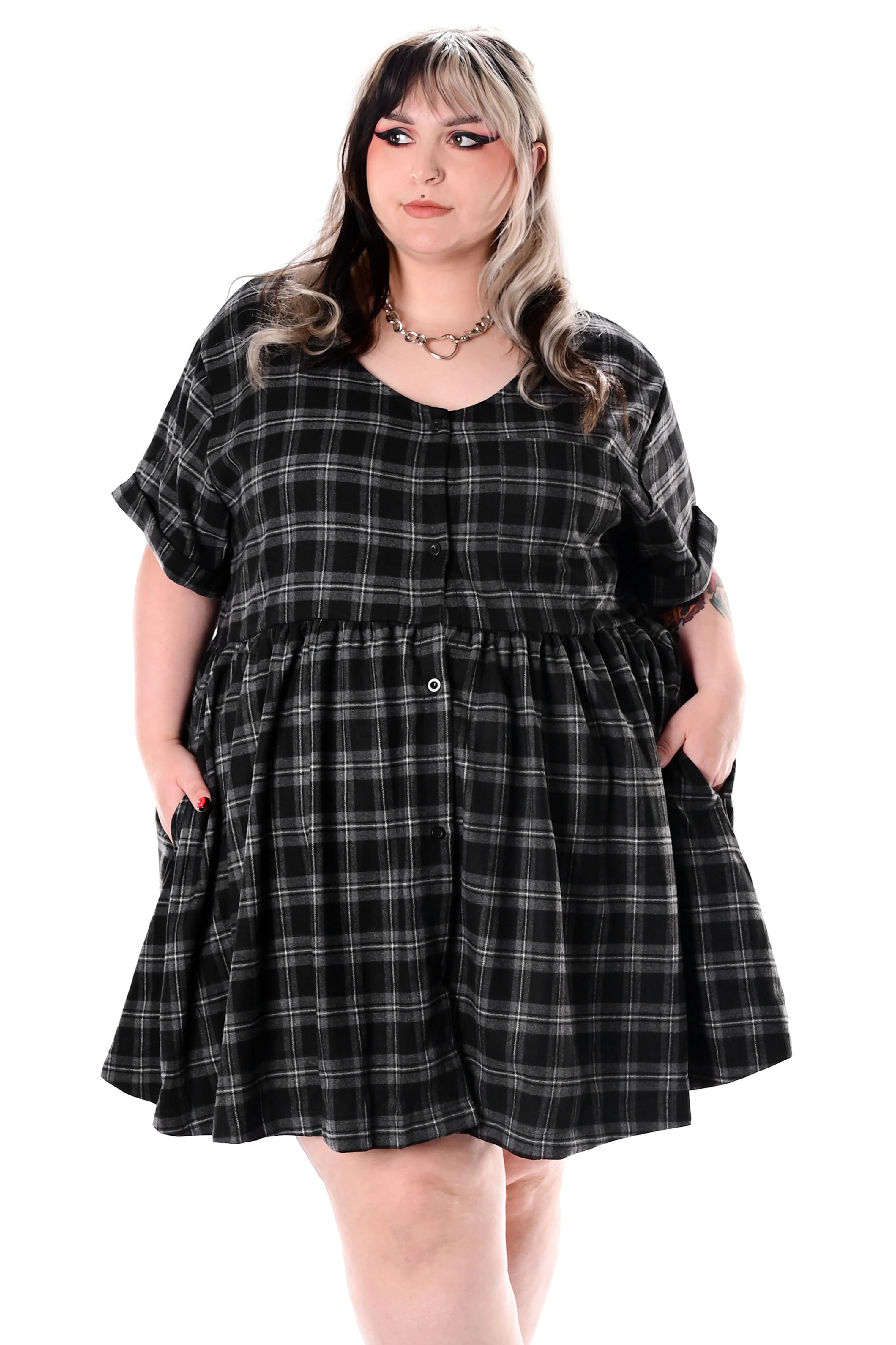 Plaid Babydoll Dress - Sign up for restock notifications! - Image 2